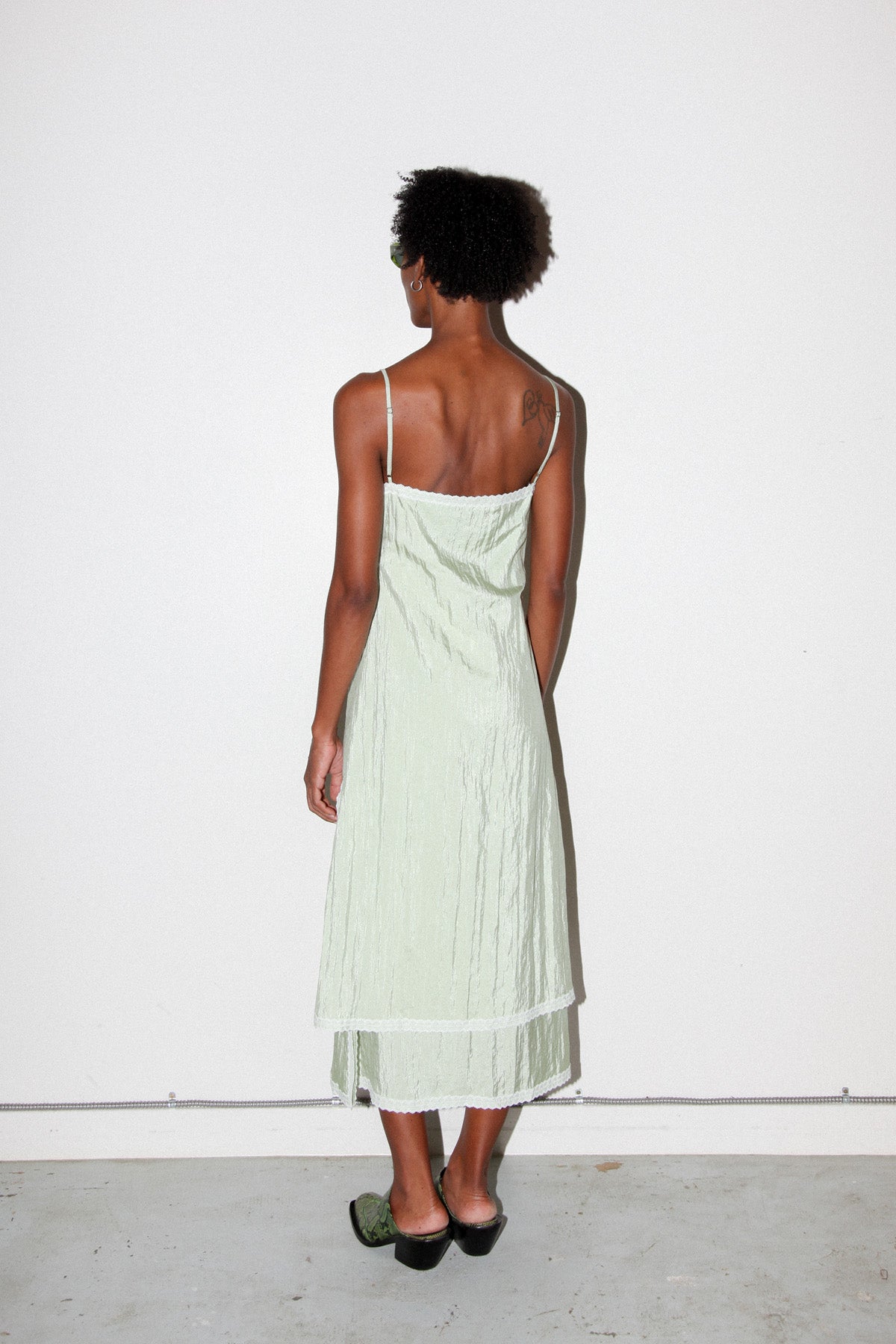 Earthen Slip Dress in Lichen