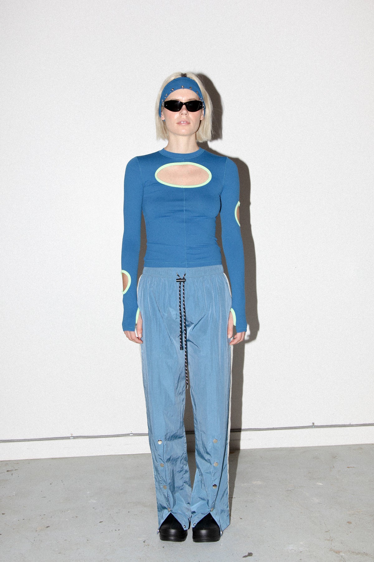 Split Track Pant in Lake