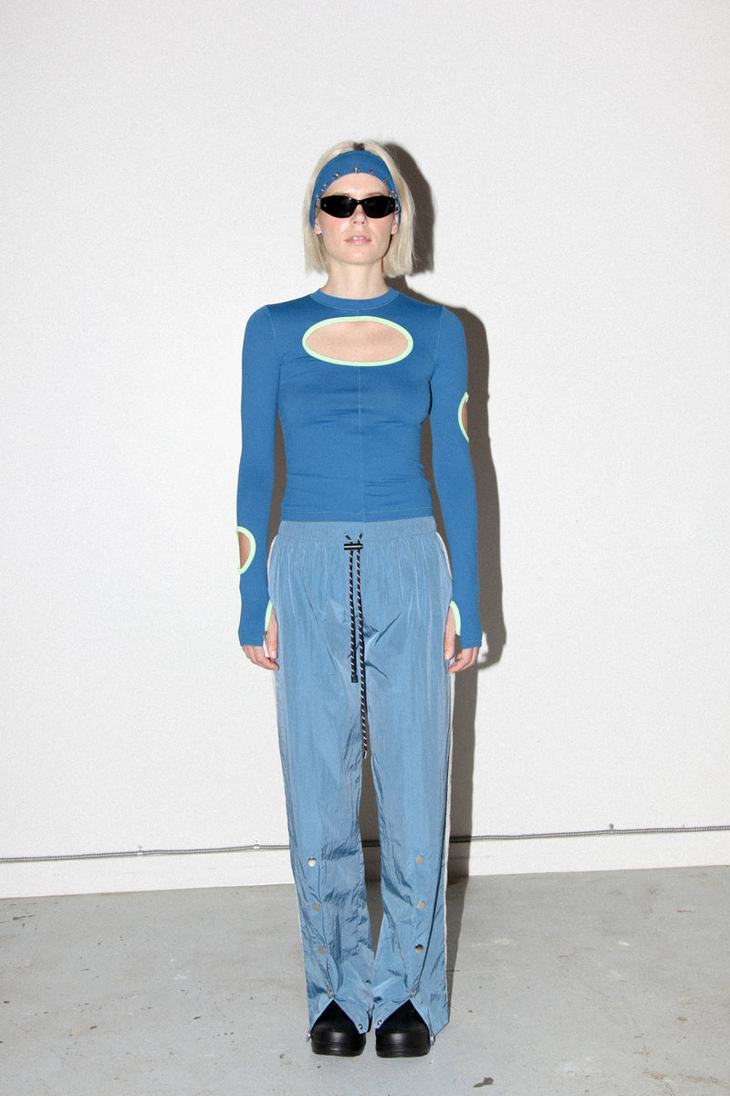 Split Track Pant in Lake – KkCo