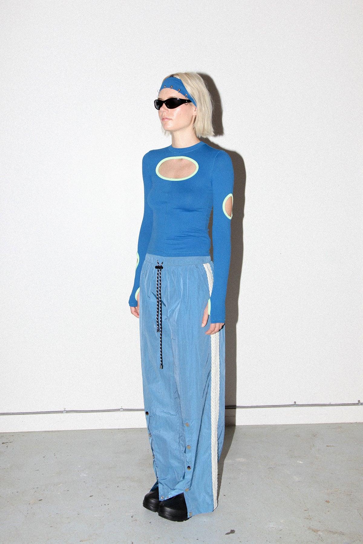 Split Track Pant in Lake