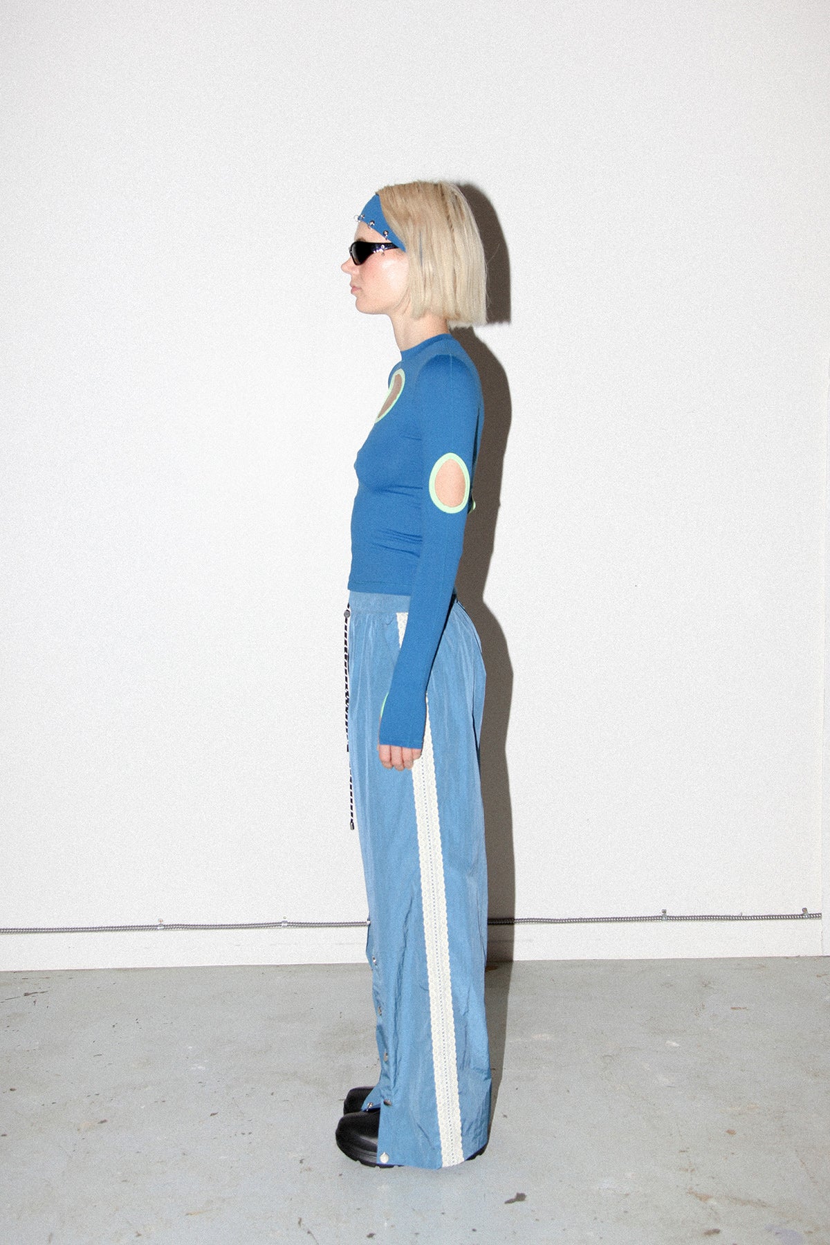 Split Track Pant in Lake