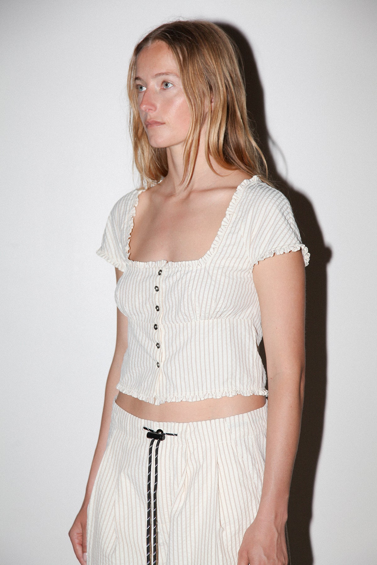 Meadow Top in Striped Natural