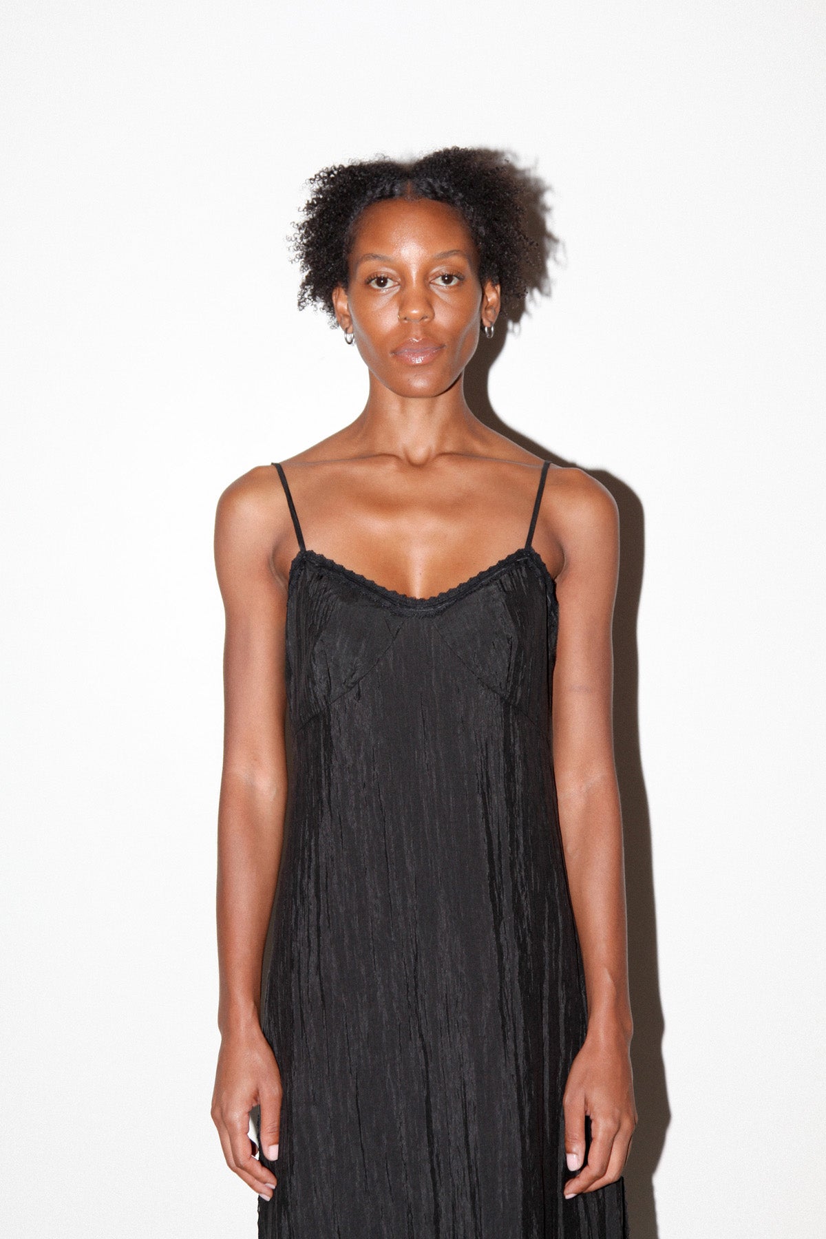 Earthen Slip Dress in Onyx