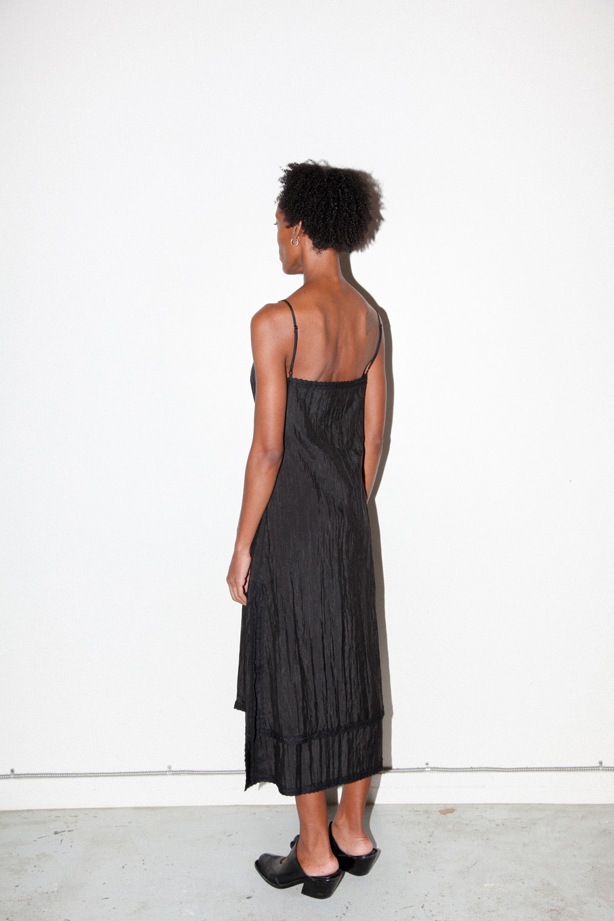 Earthen Slip Dress in Onyx