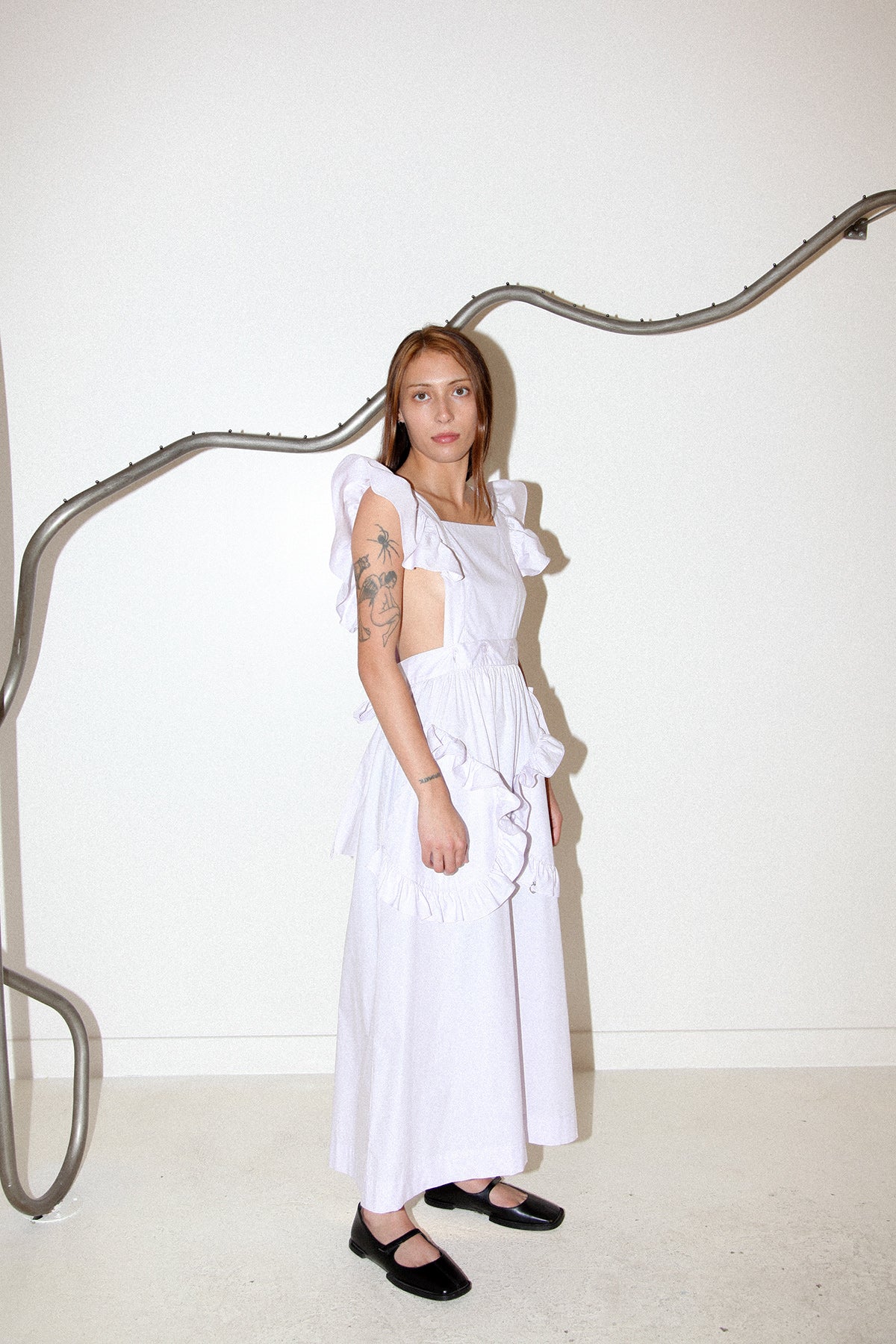 Lulu Apron Dress in Lilac