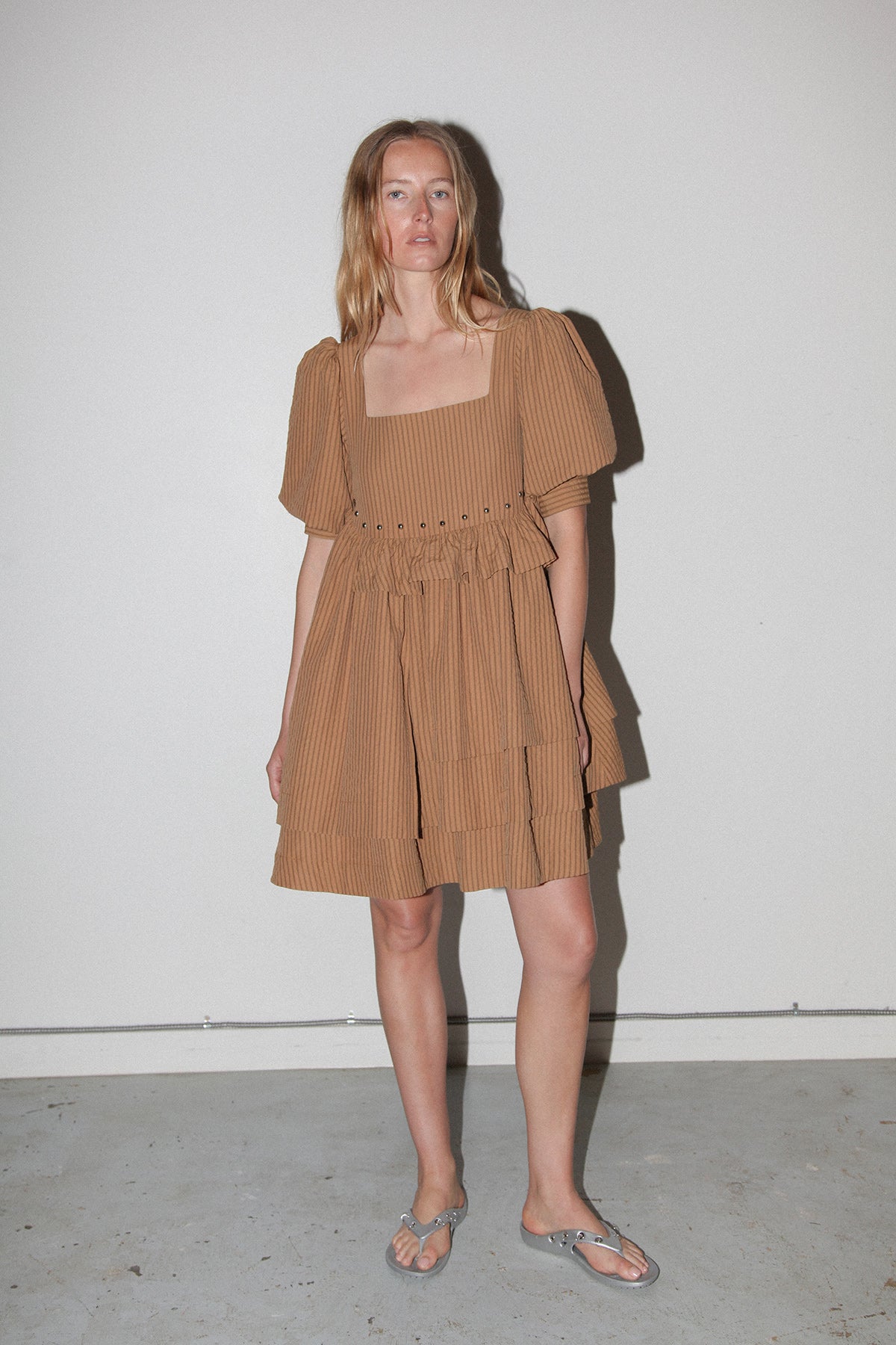 Rivet Cascade Dress in Striped Canyon