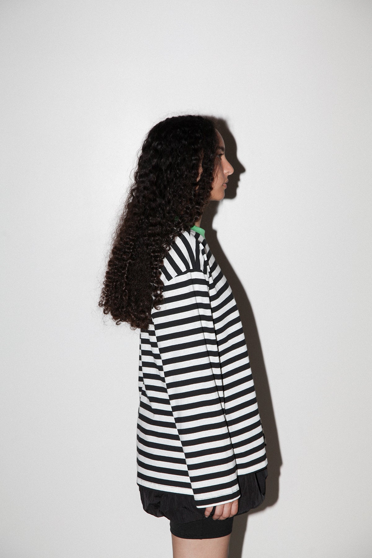 Striped Box Tee in Black & White