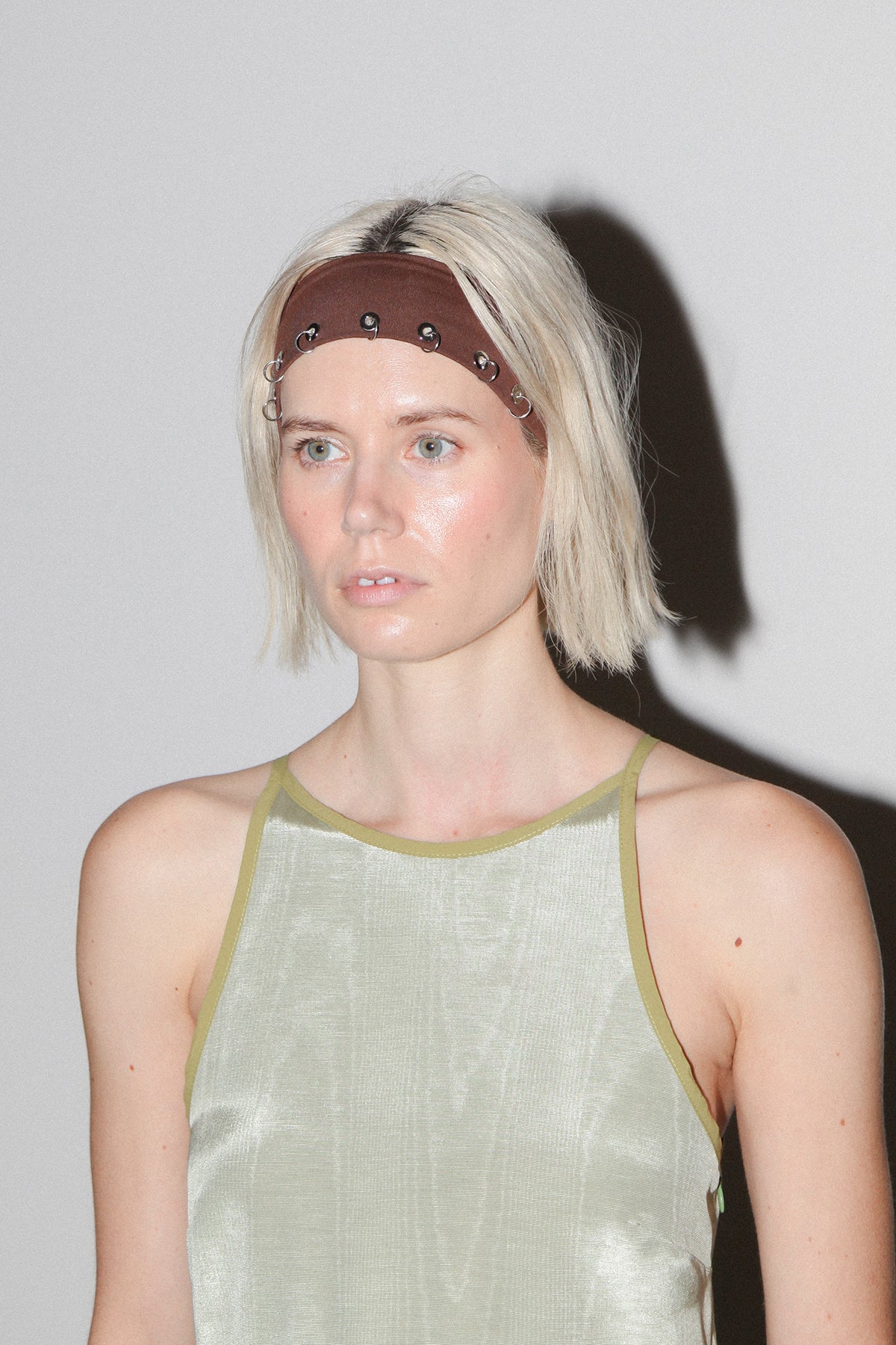 Pierced Headband in Mud
