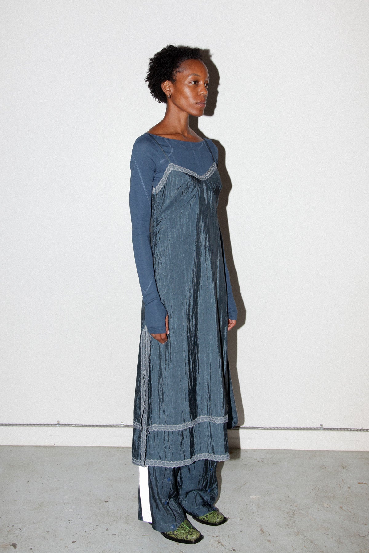 Earthen Slip Dress in Raindrop