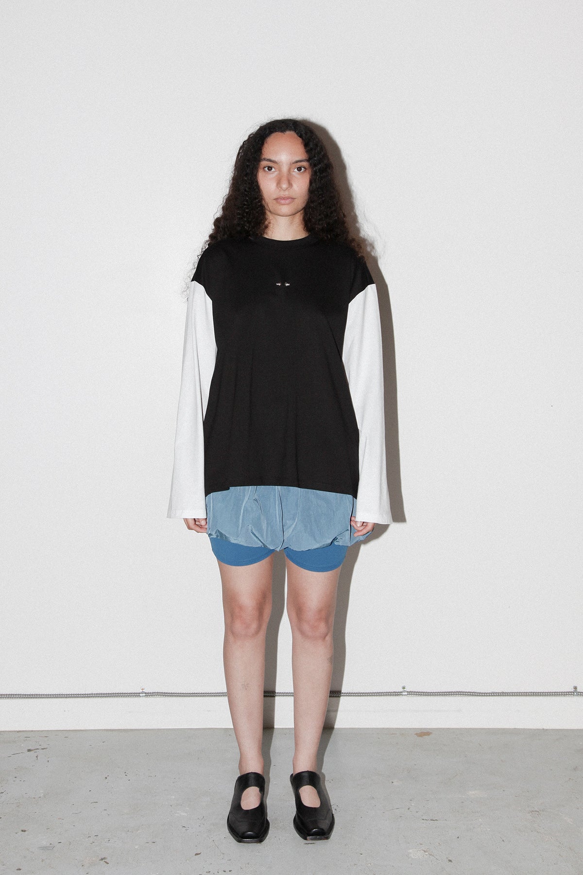 Contrast Box Tee in Black & White