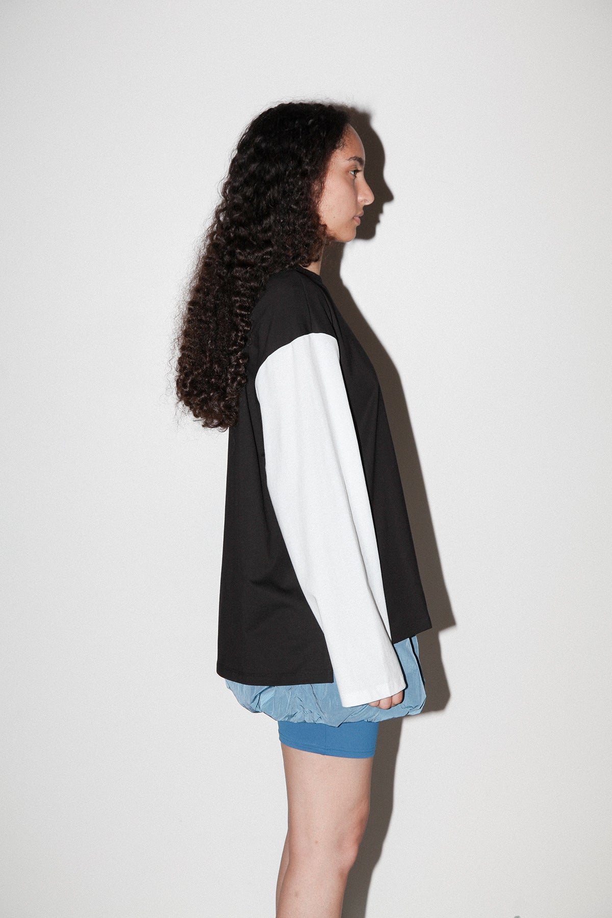 Contrast Box Tee in Black & White