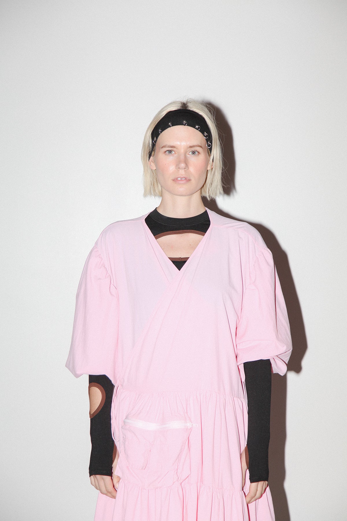 Utility Wrap Dress in Ballet Pink