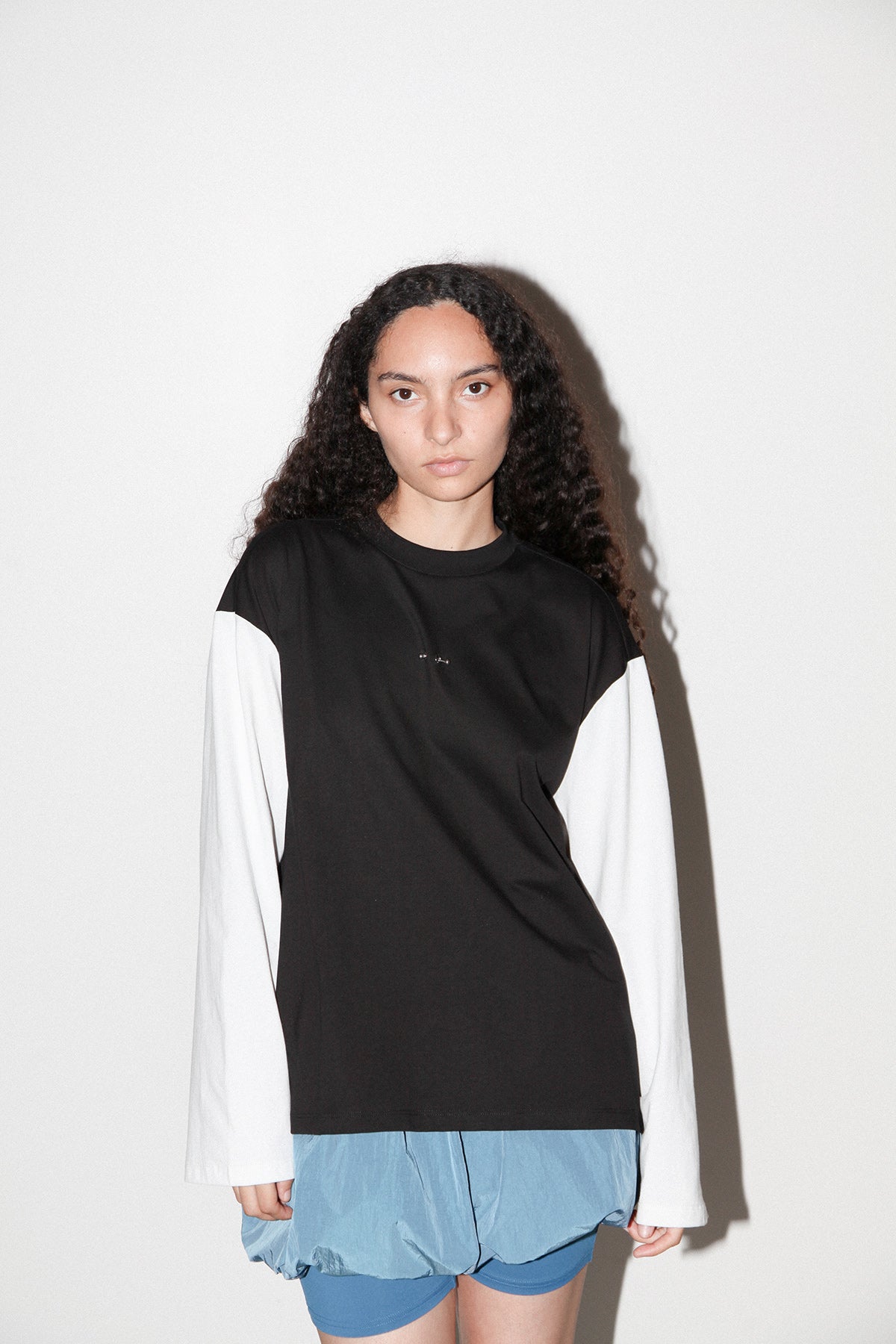 Contrast Box Tee in Black & White