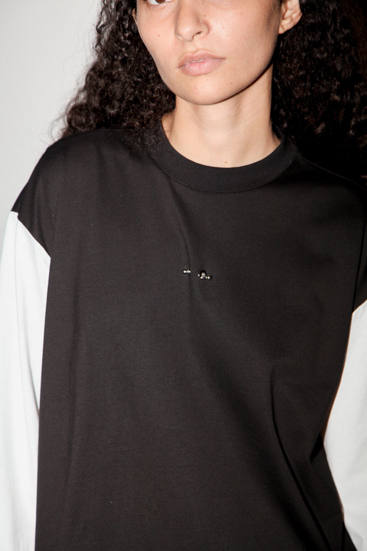 Contrast Box Tee in Black & White