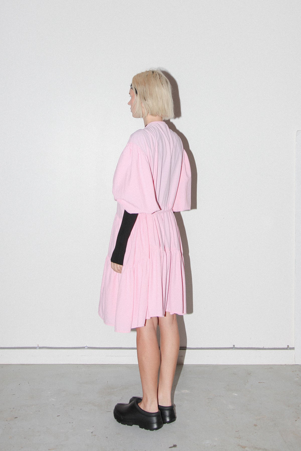 Utility Wrap Dress in Ballet Pink