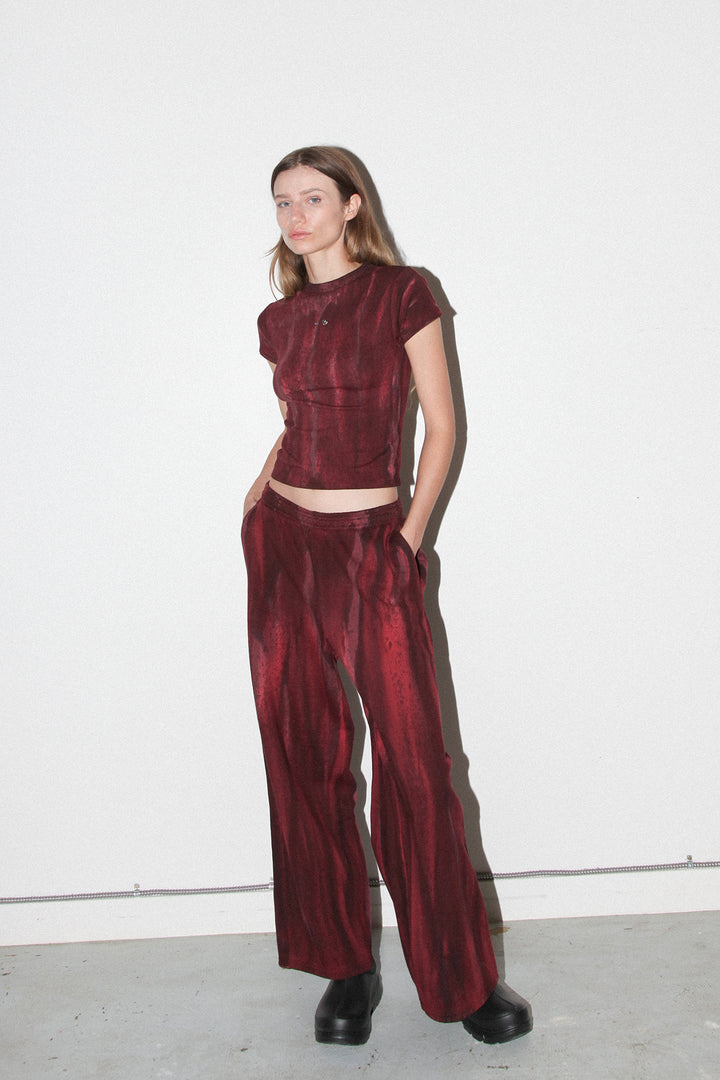 Mineral Dye Sweatpant in Wine