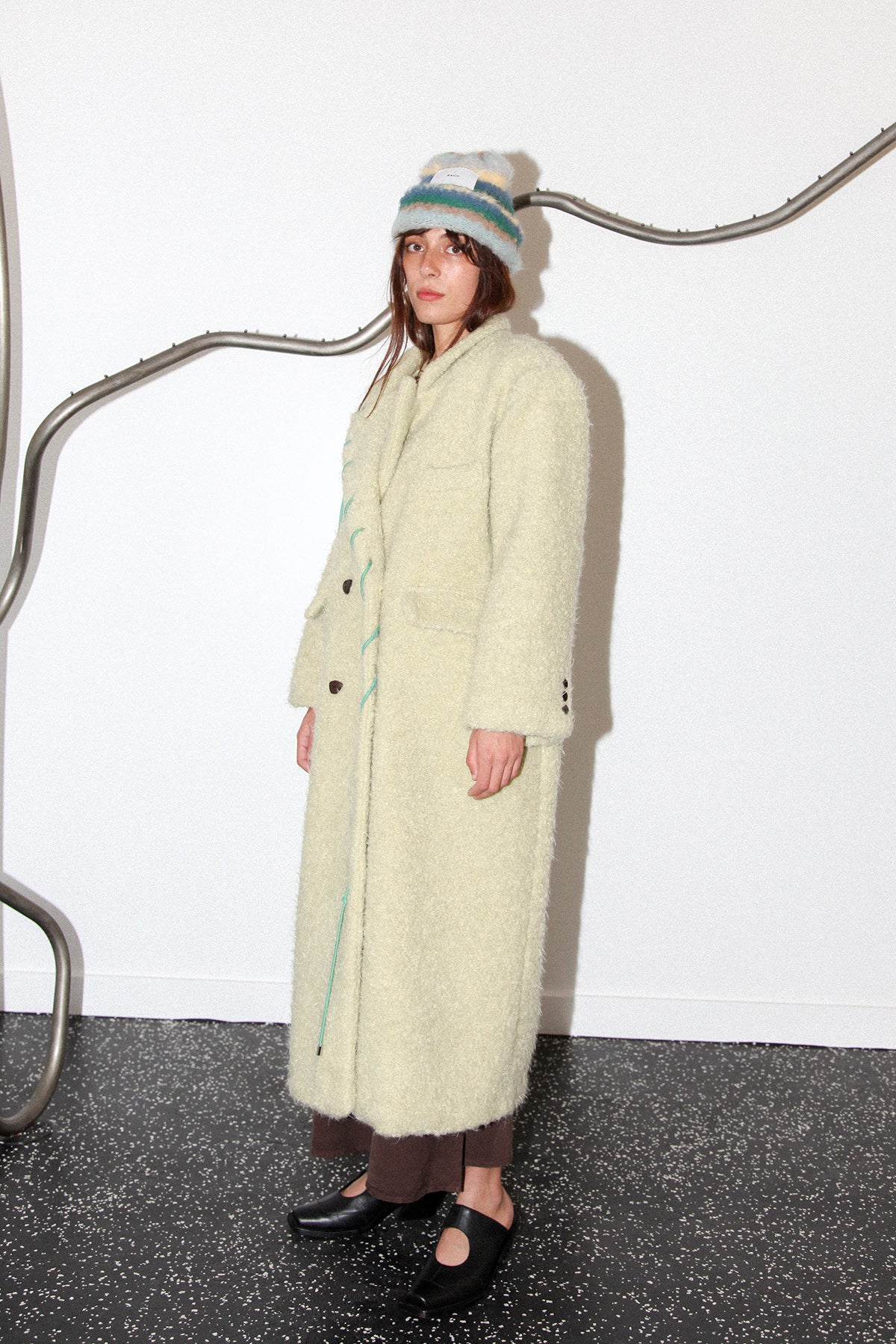 Cord Moss Coat in Dried Eucalyptus