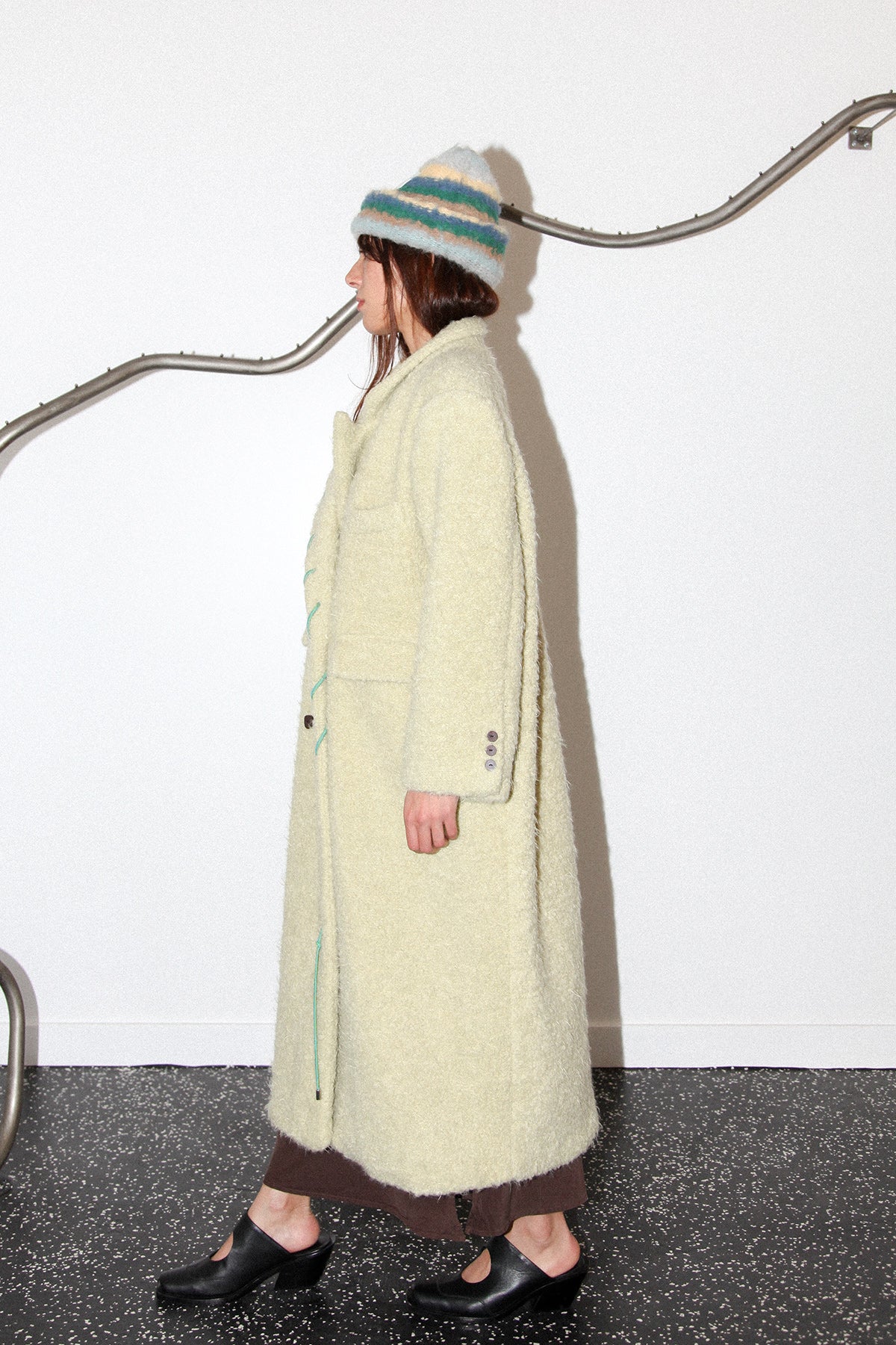 Cord Moss Coat in Dried Eucalyptus