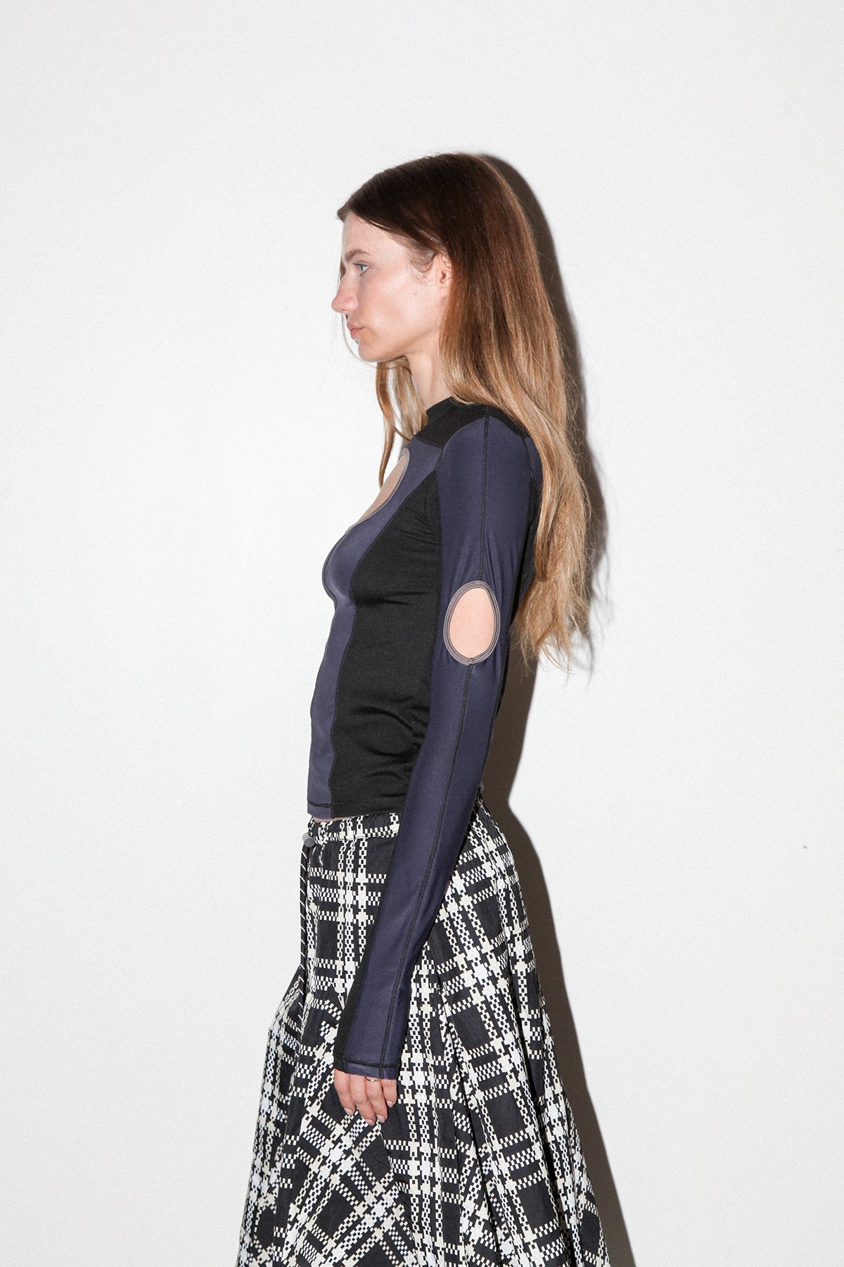 Paneled Kick Base Layer in Midnight