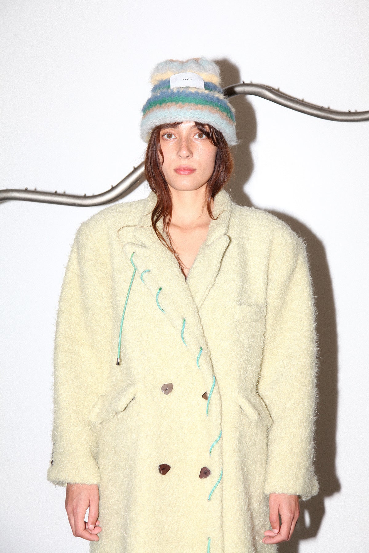 Cord Moss Coat in Dried Eucalyptus