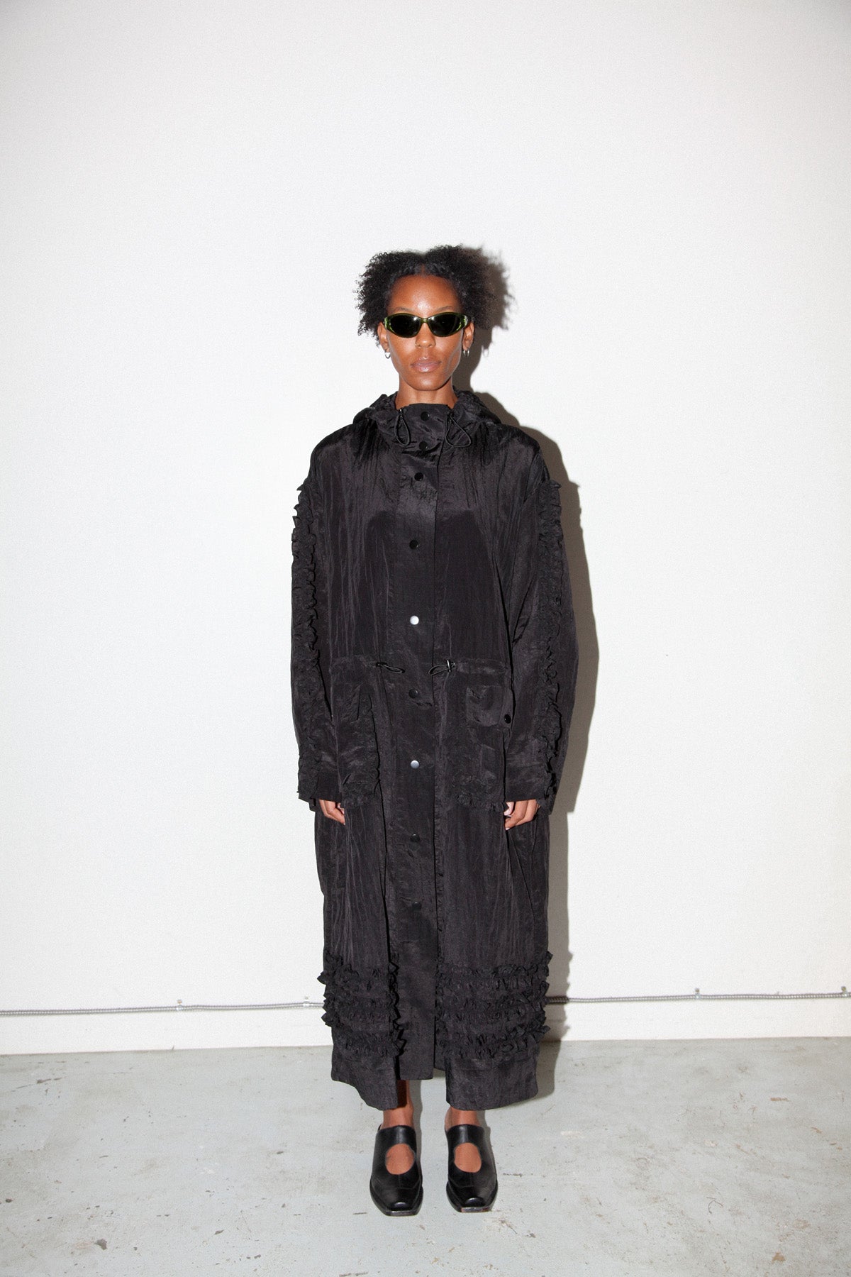 Spiral Windbreaker in Onyx