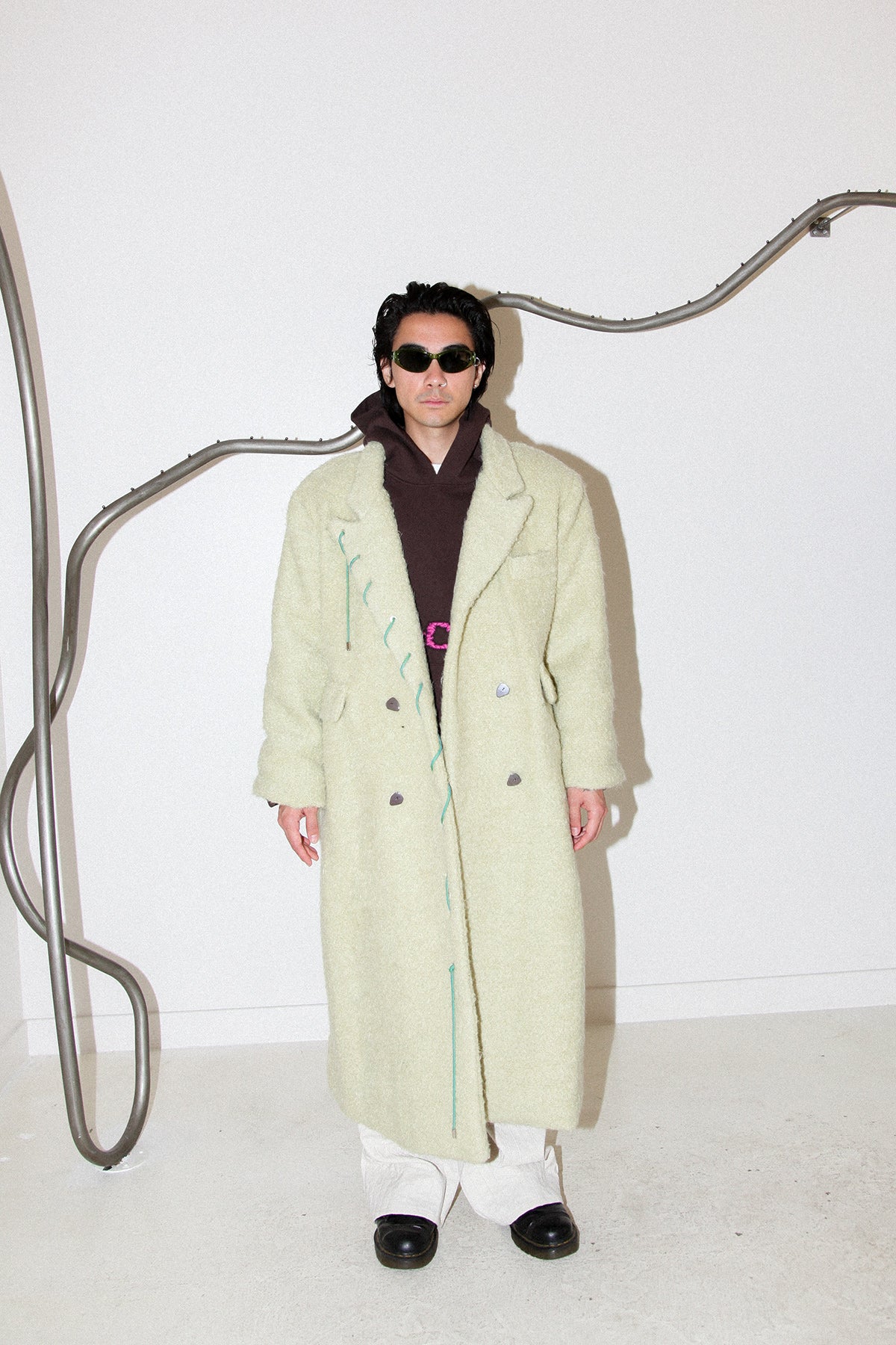Cord Moss Coat in Dried Eucalyptus