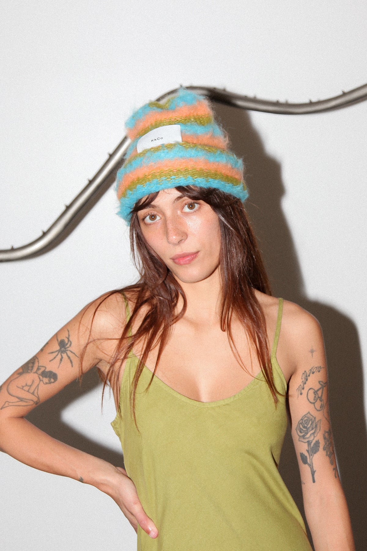 Striped Suri Beanie in Reef