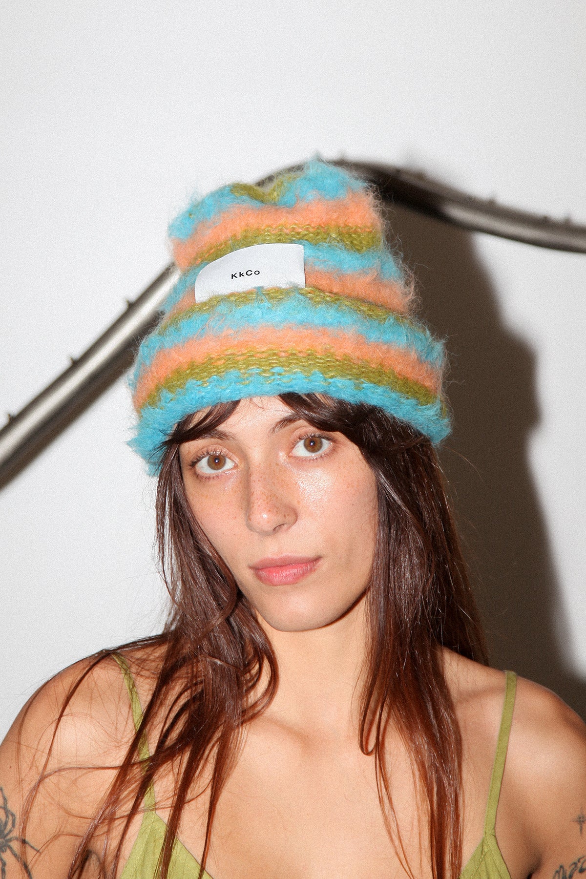 Striped Suri Beanie in Reef