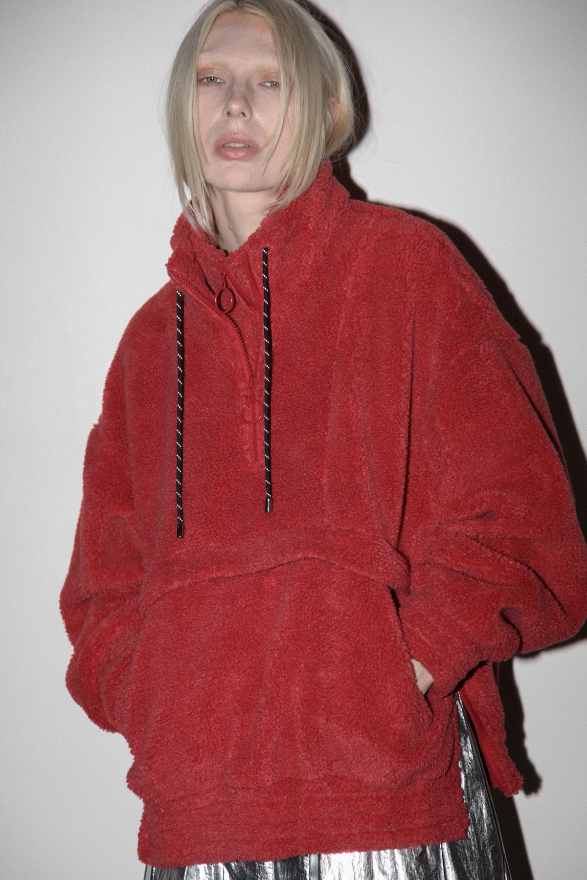 Sherpa Trail Double Mockneck in Terra Cotta