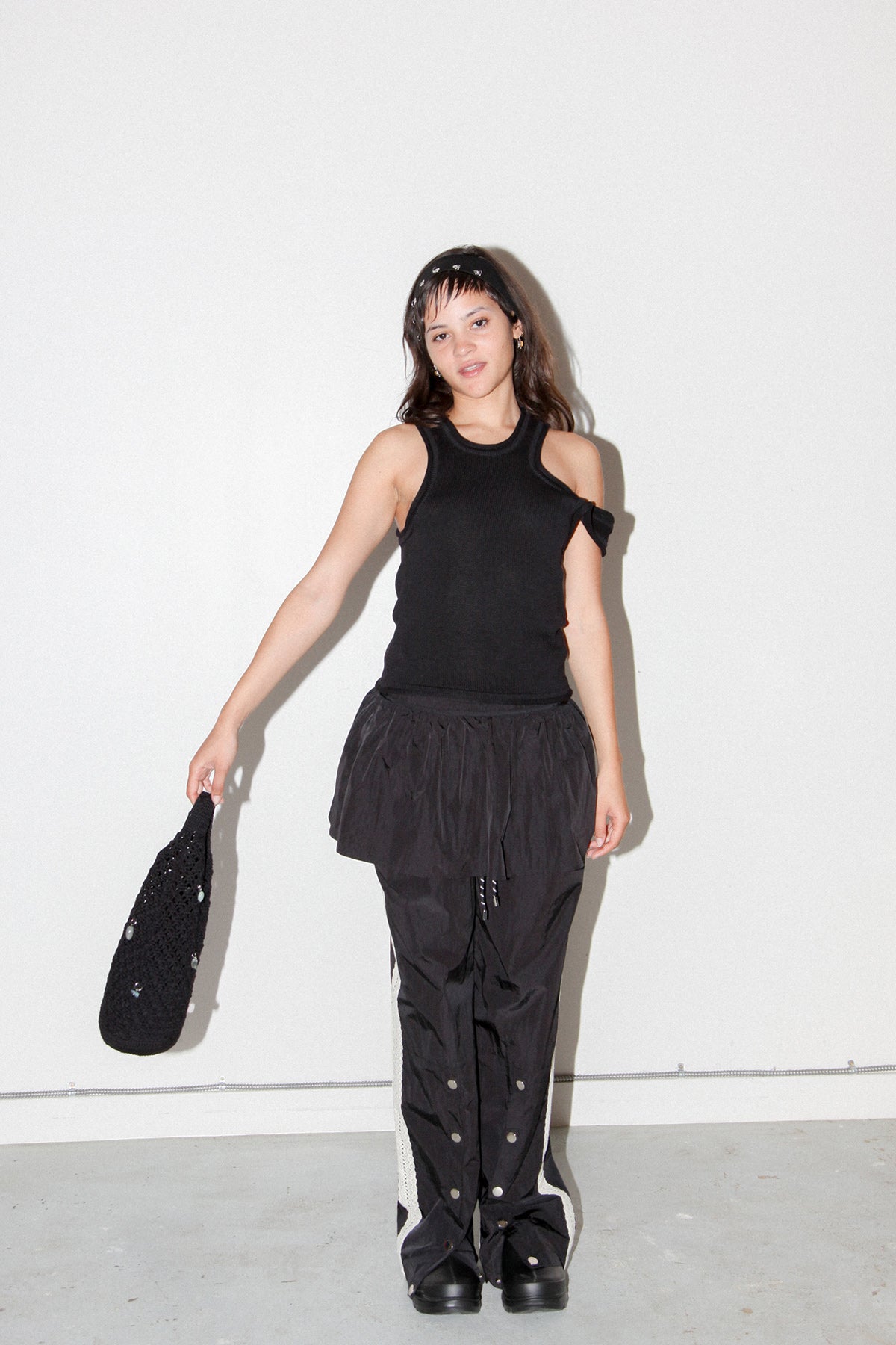 Crochet Geo Bag in Onyx