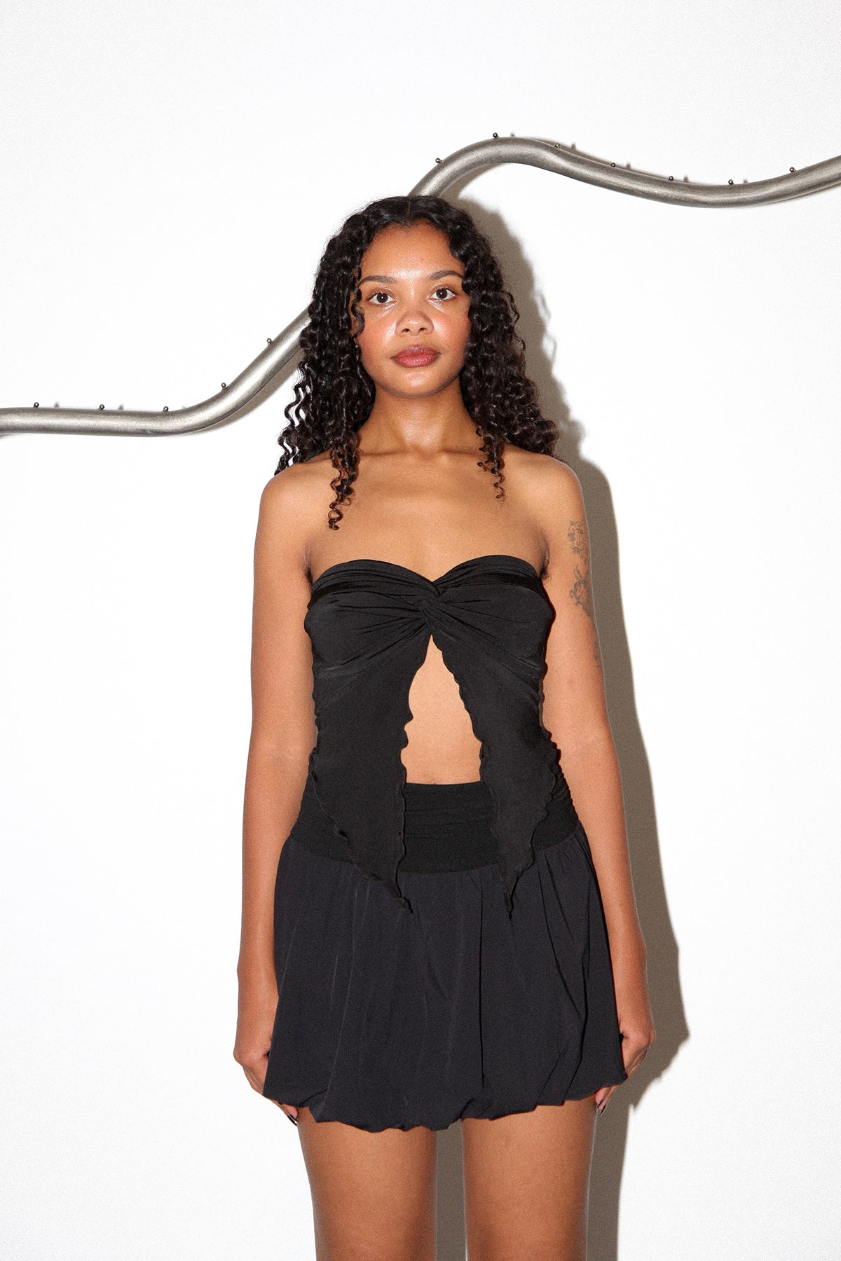 Studio 202 Butterfly Tube Top in Black