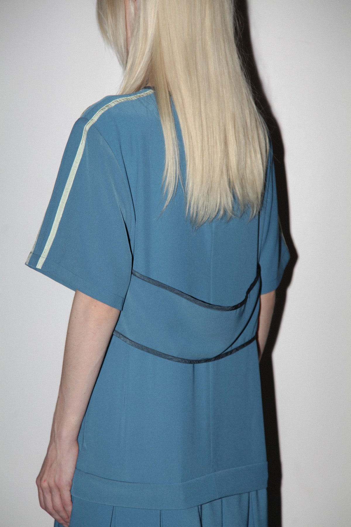 Box Pleat Dress in Lake