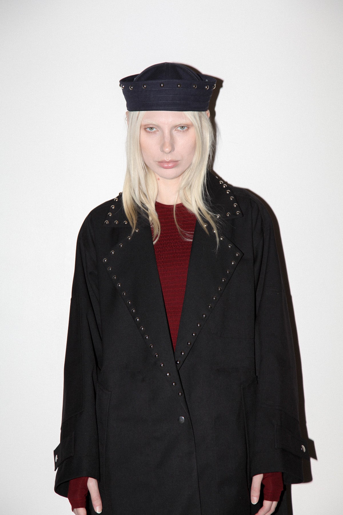 KkCo & Clyde Rivet Sailor Hat in Onyx