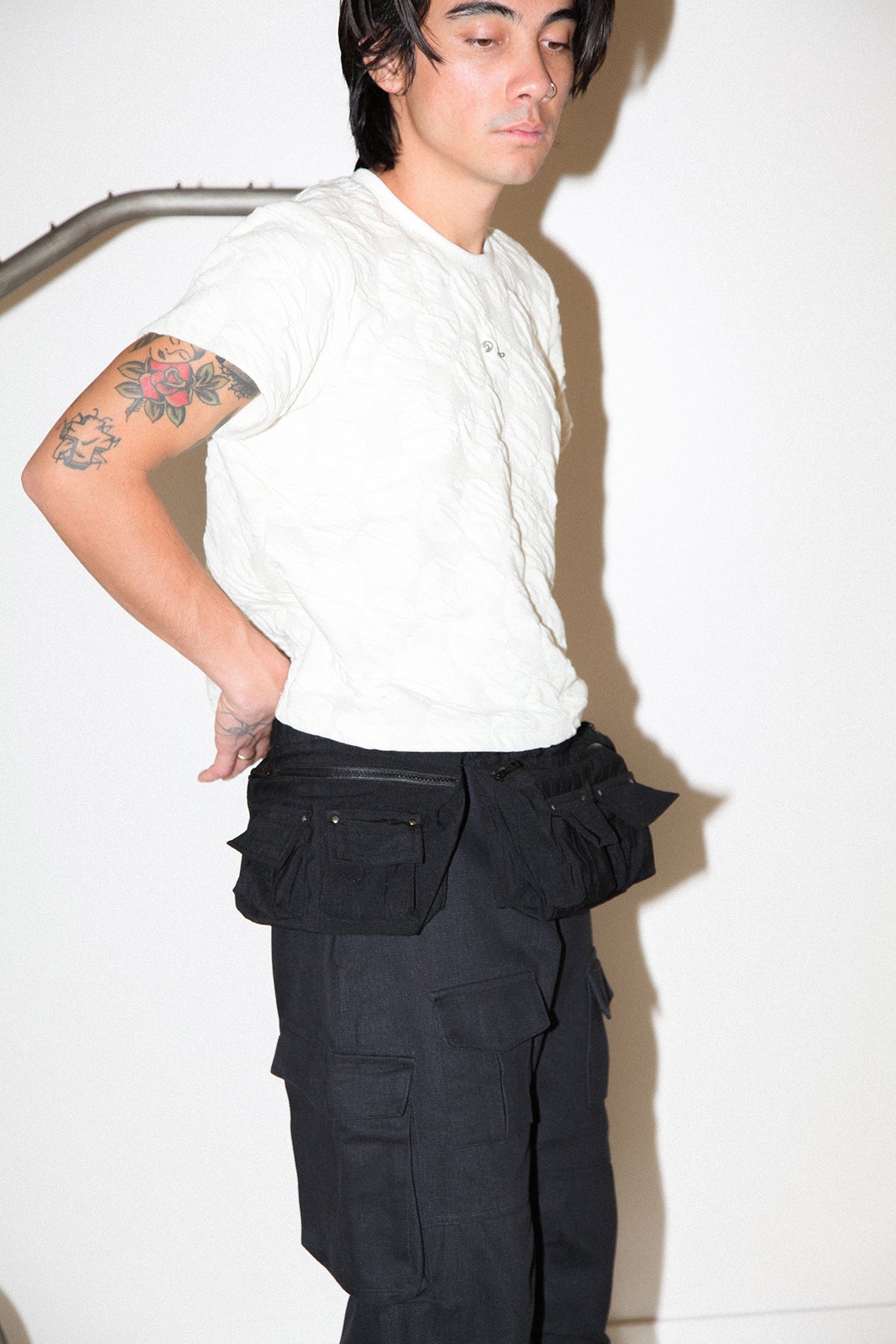Quilted Utility Belt in Black