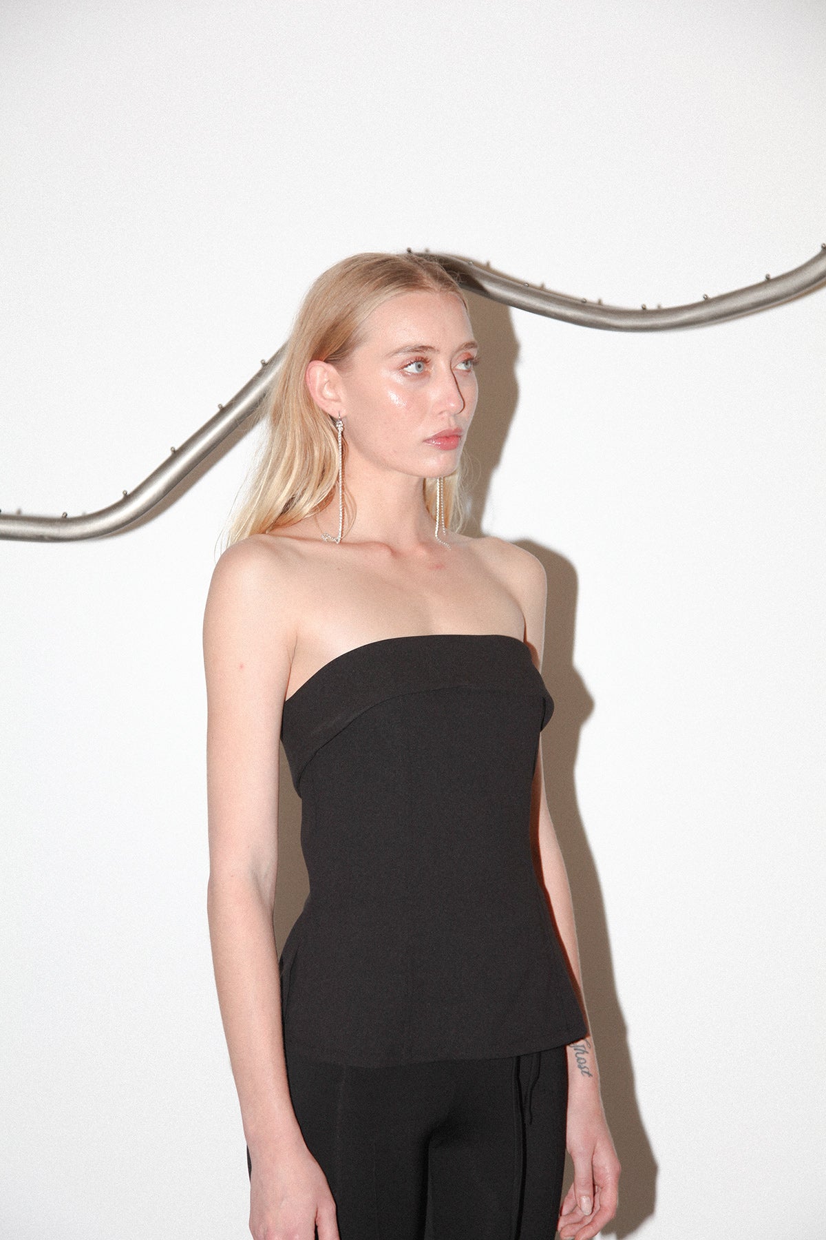 Studio 208 Structured Tube Top in Black