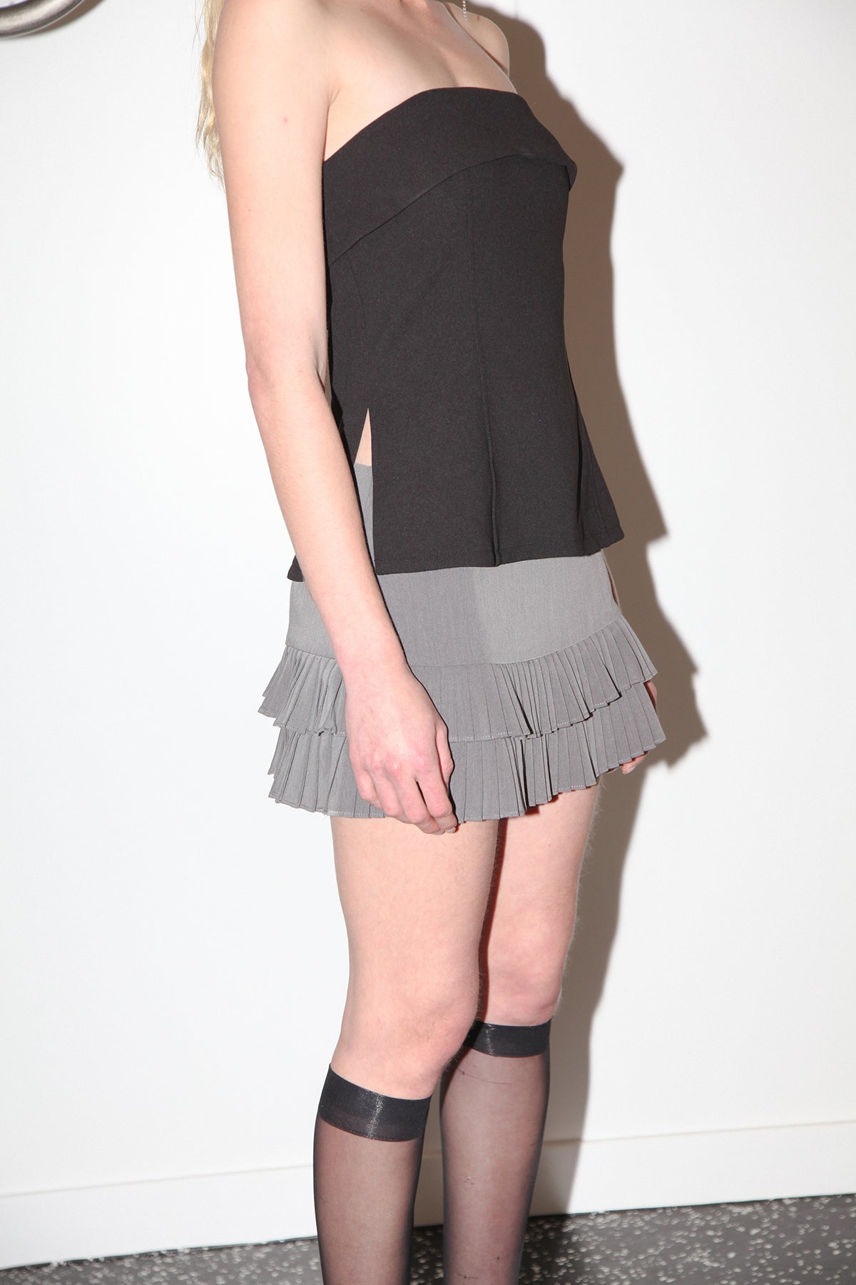 Studio 409 Pleated Skort in Grey