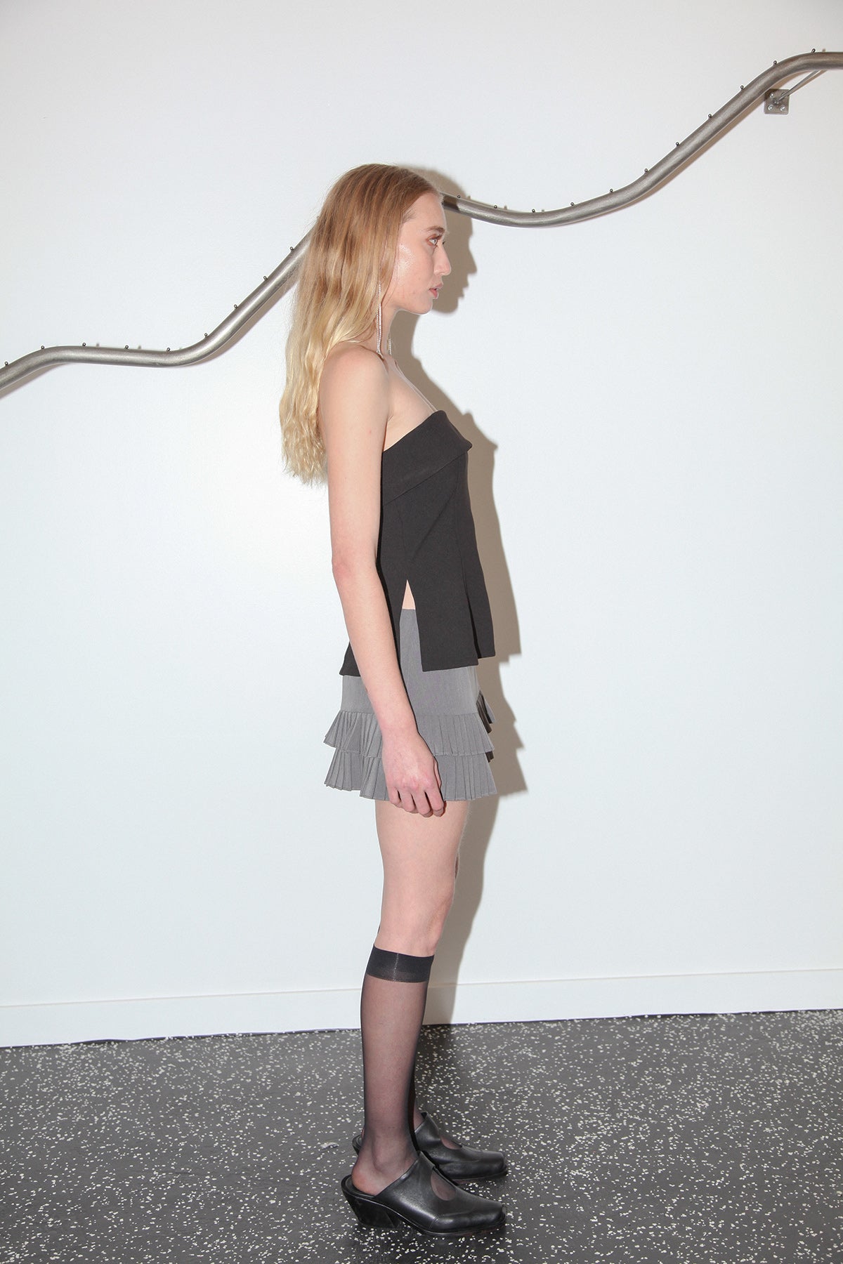 Studio 409 Pleated Skort in Grey