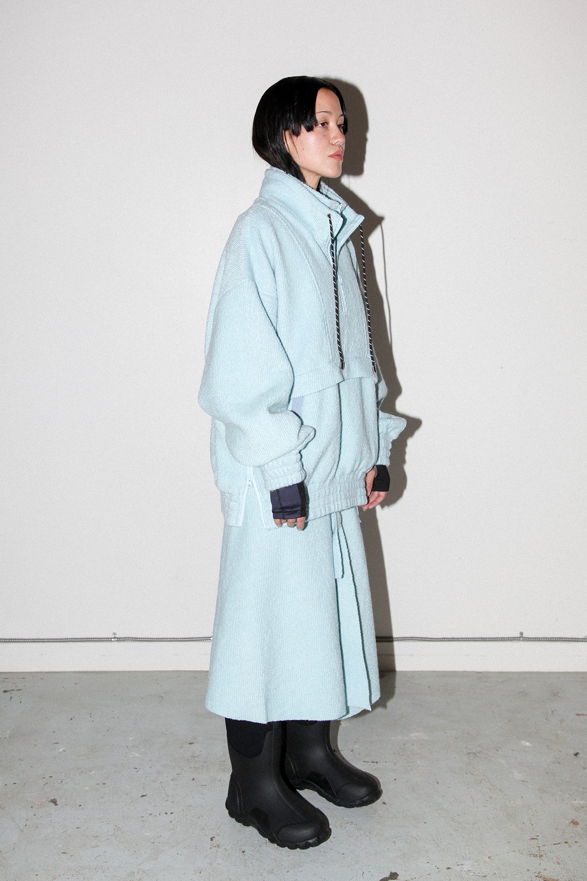 Trail Double Mockneck in Sky