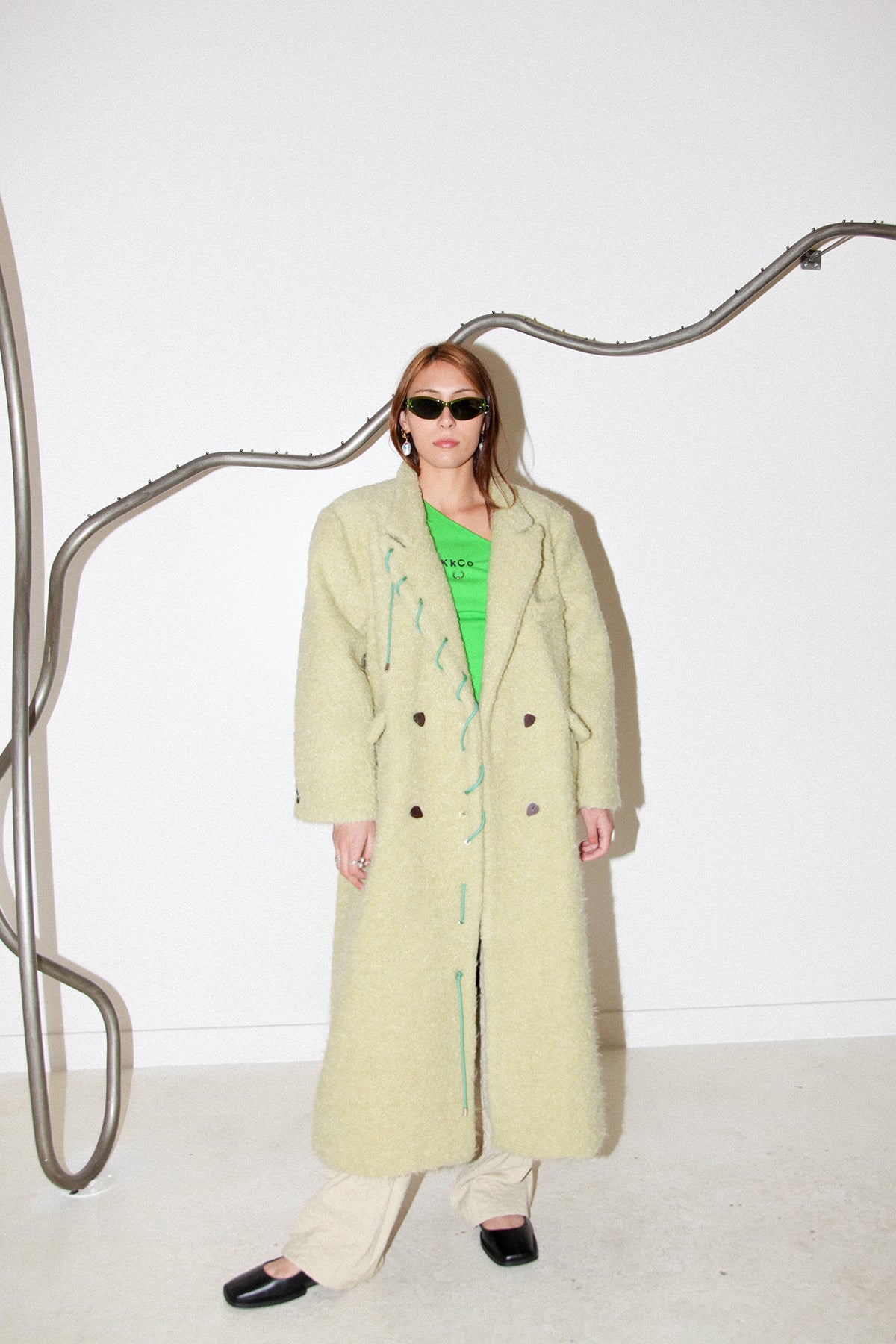 Cord Moss Coat in Dried Eucalyptus