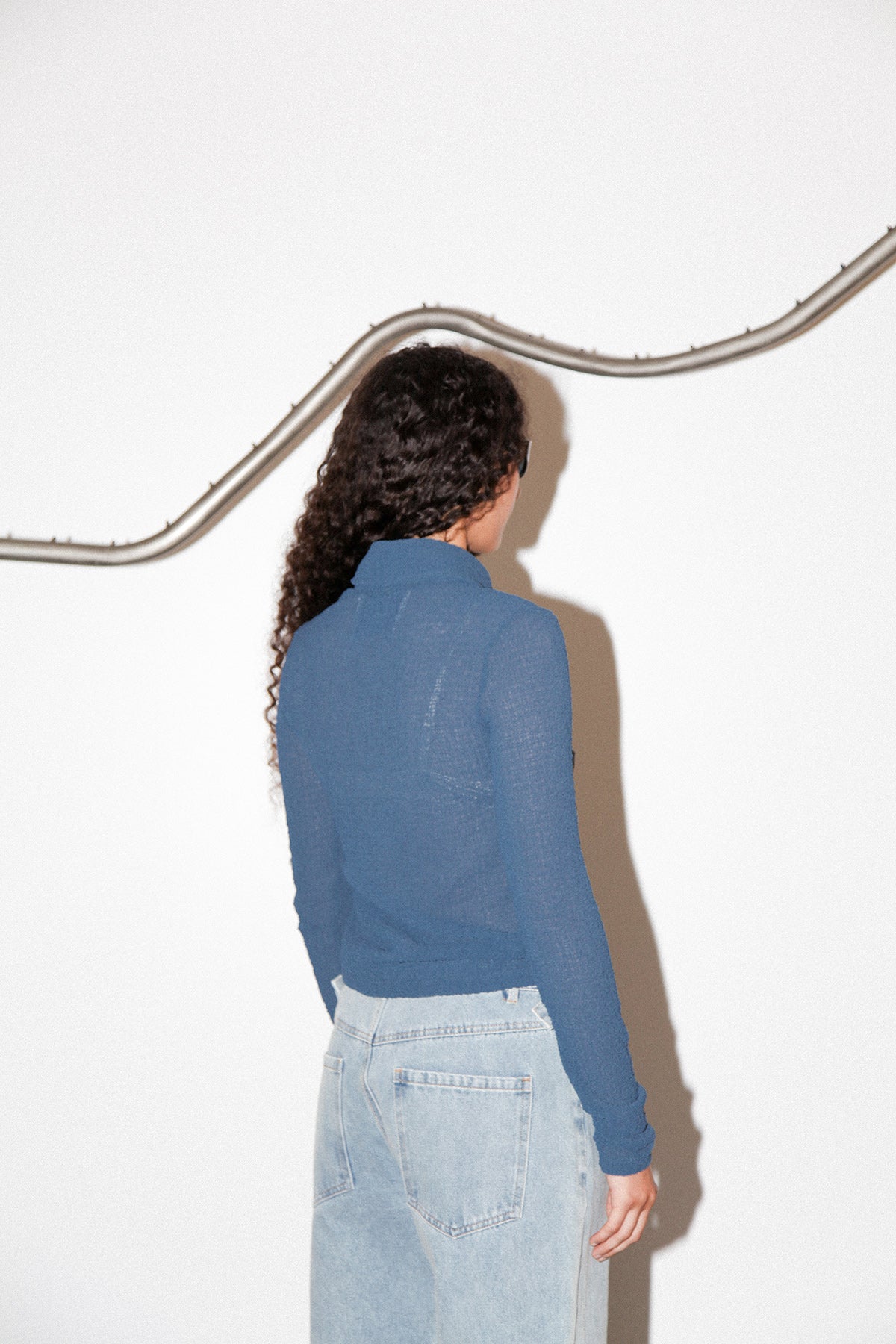 Bubble Scallop Top in Marina