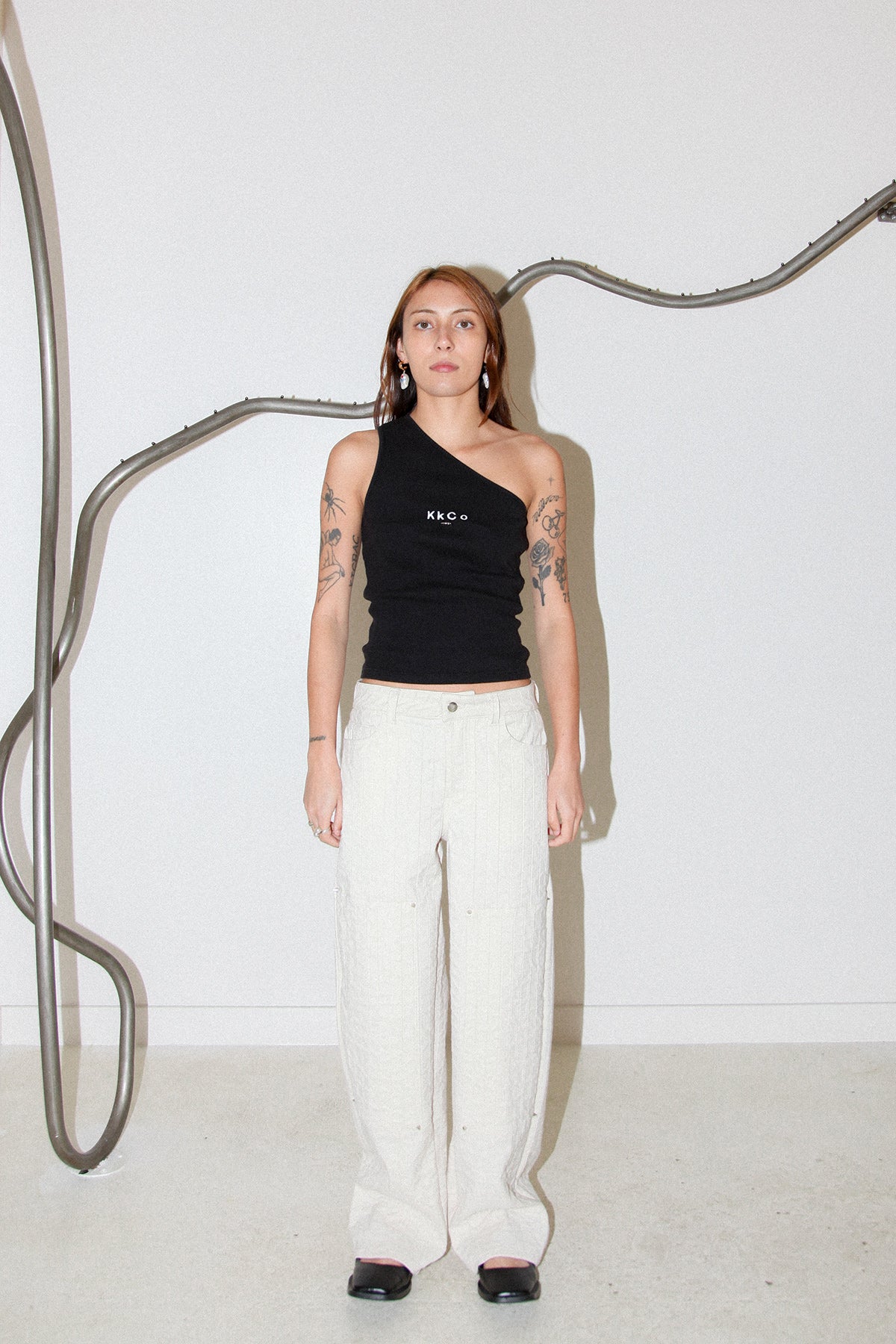 Thorned Double Knee Pant in Ecru