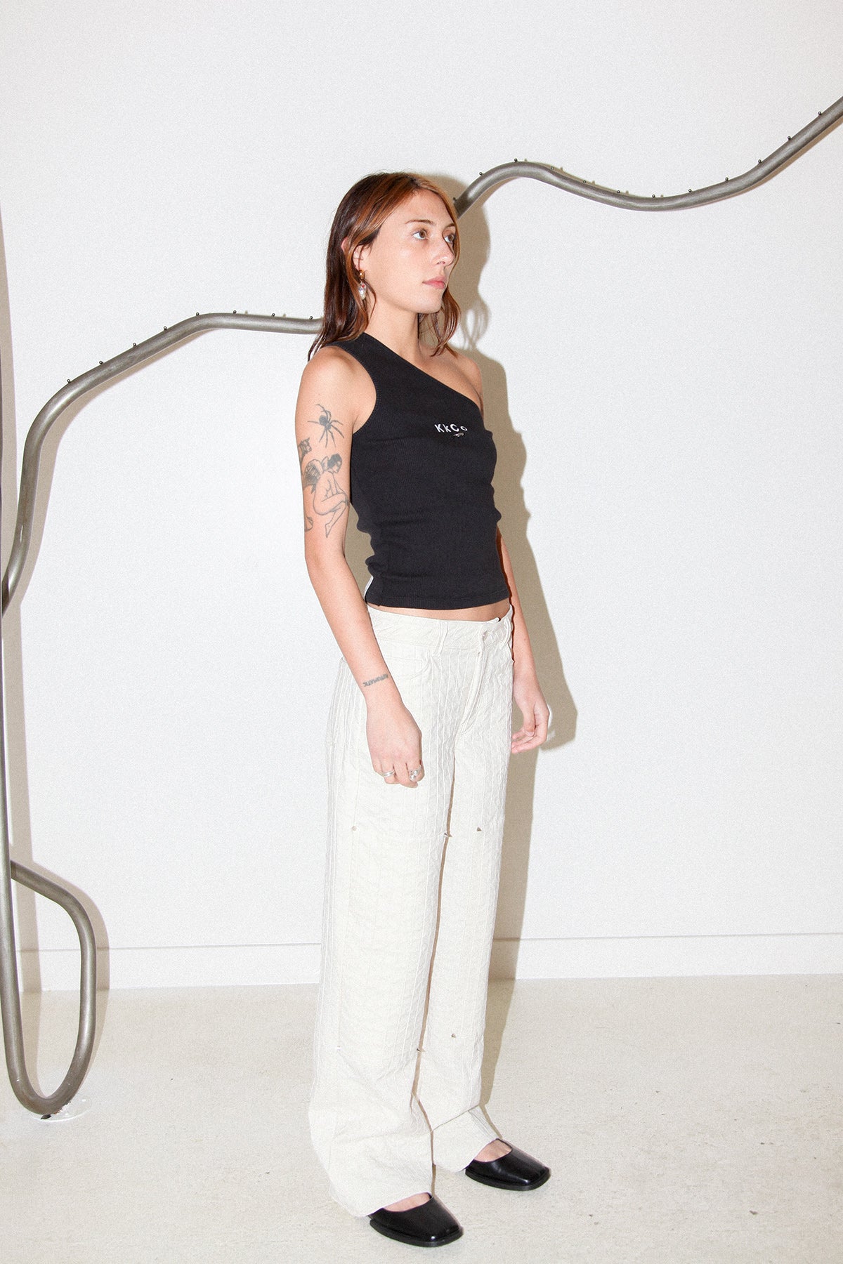 Thorned Double Knee Pant in Ecru