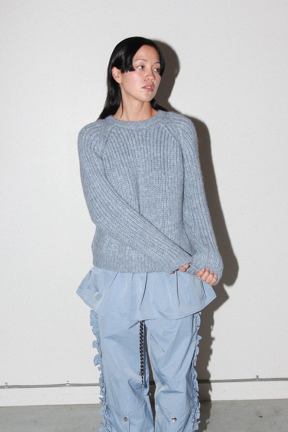 Polar Crewneck Sweater in Marled Sky