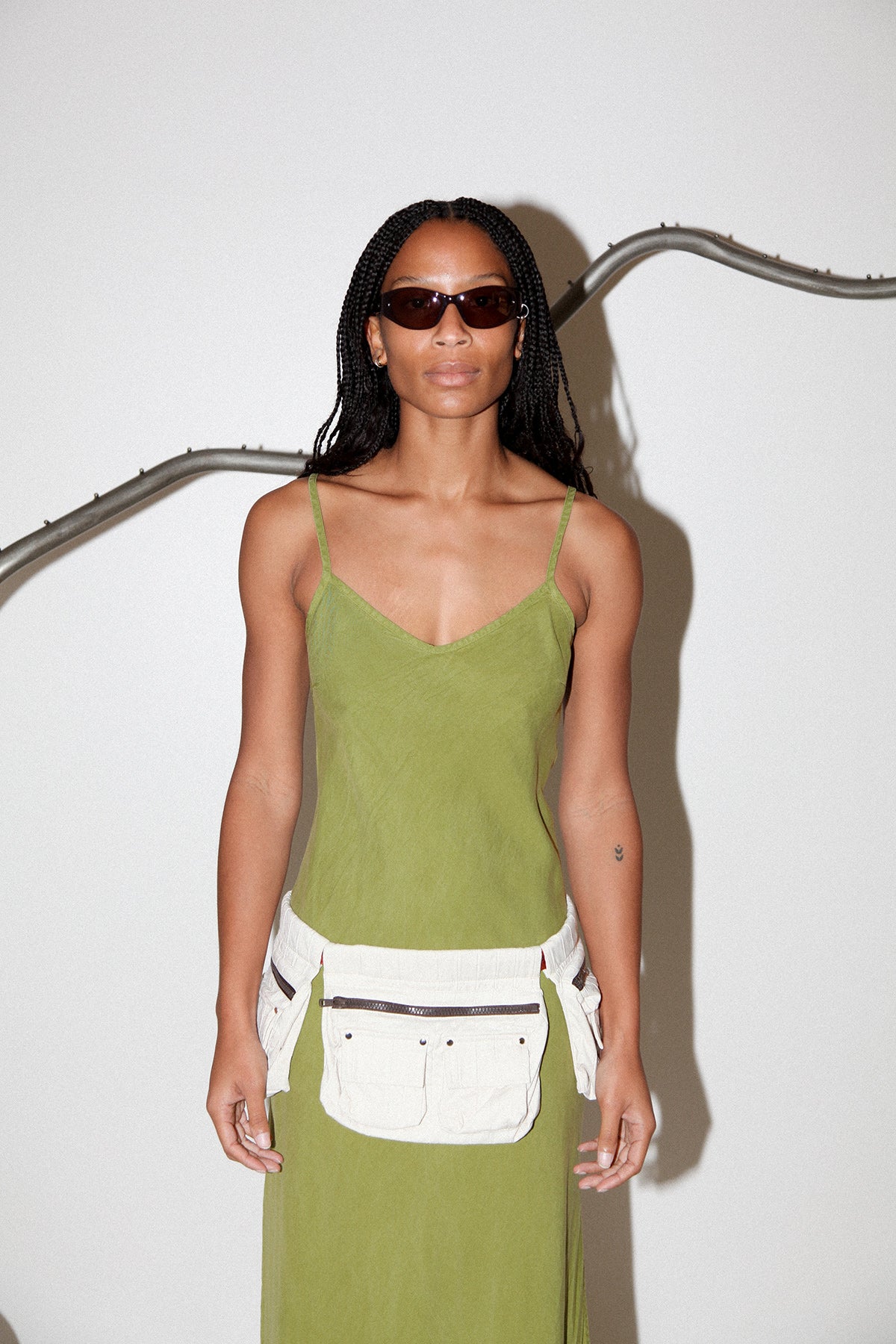 Quilted Utility Belt in Ecru