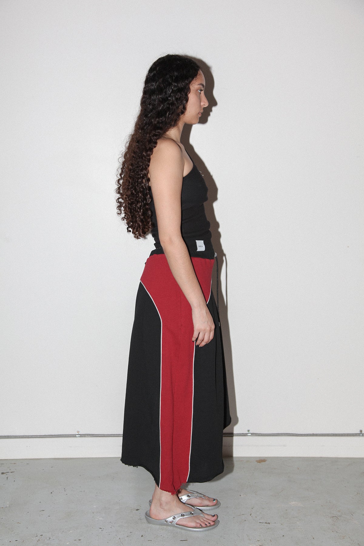 Organic Pleat Skirt in Onyx