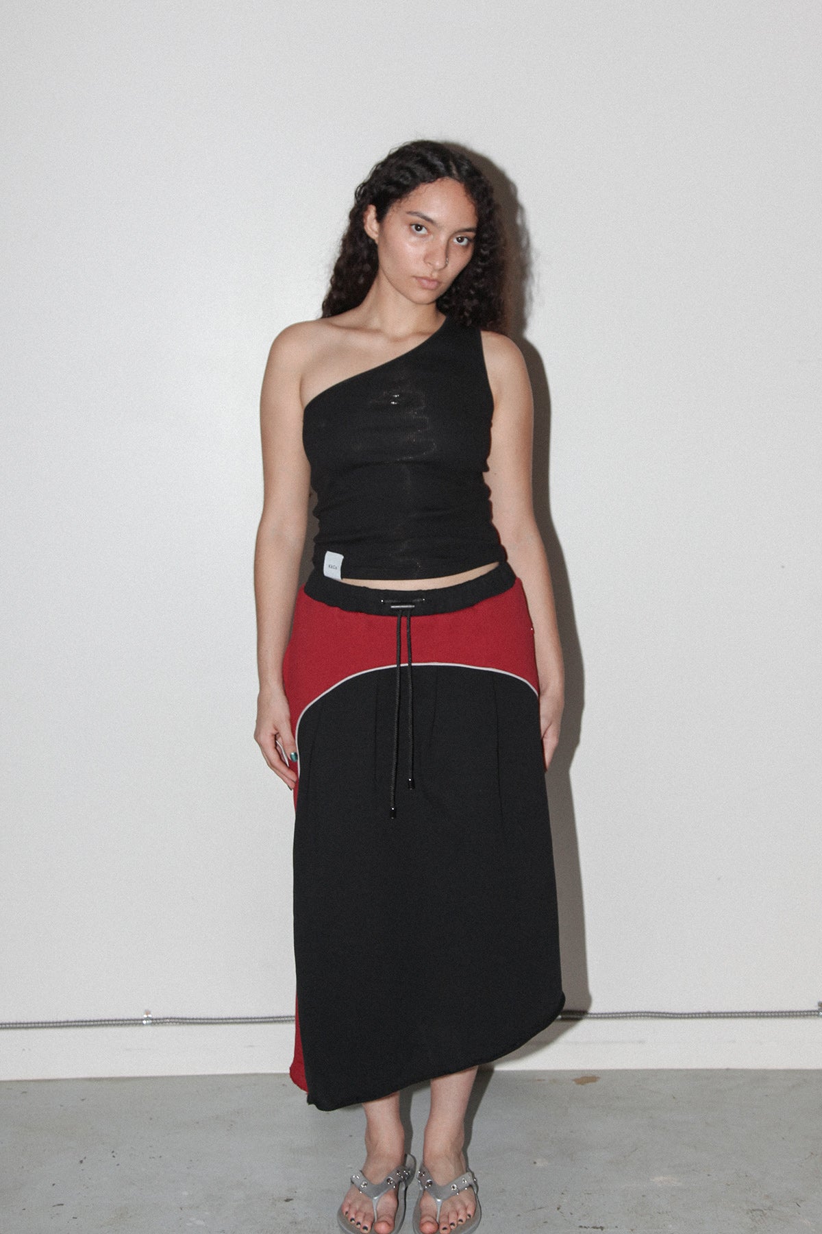 Organic Pleat Skirt in Onyx