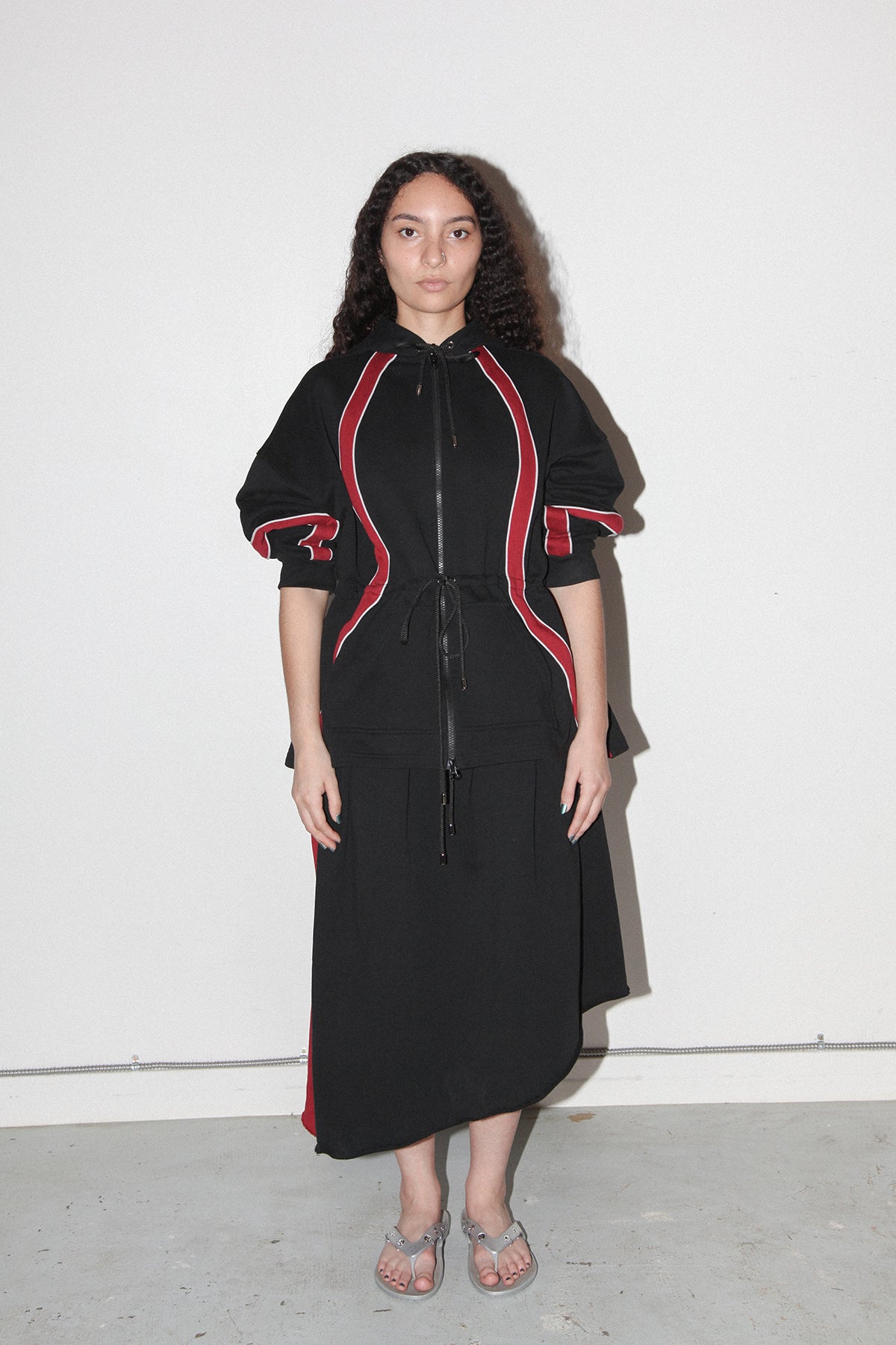 Organic Zip Hoodie in Onyx