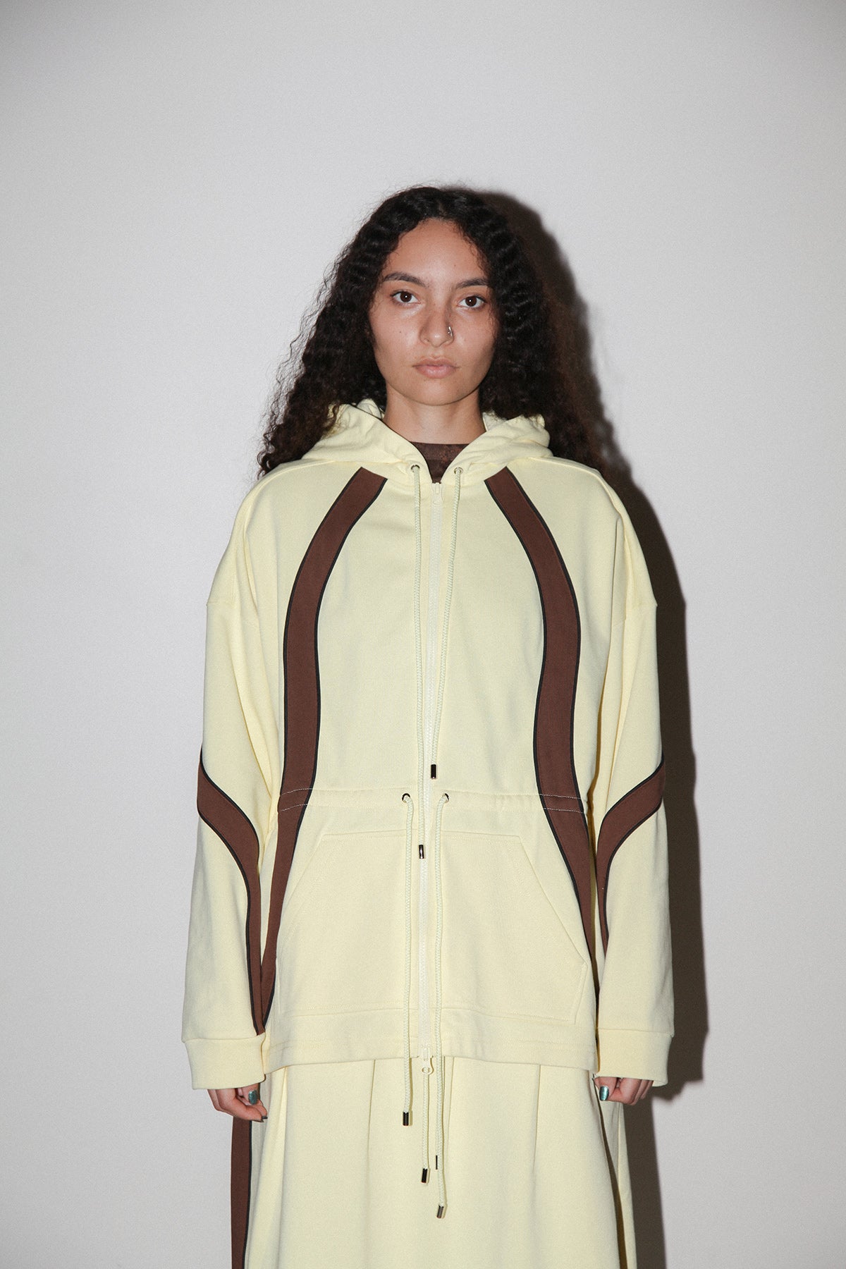 Organic Zip Hoodie in Lemon