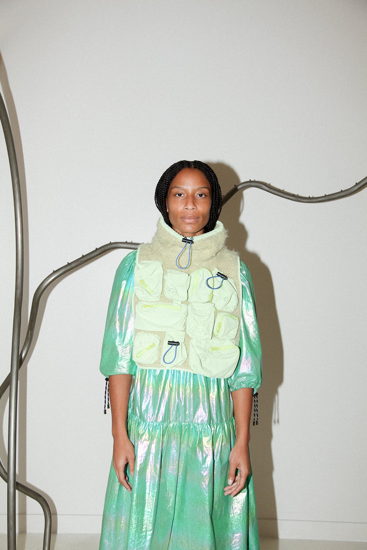 Utility Bib in Dried Eucalyptus
