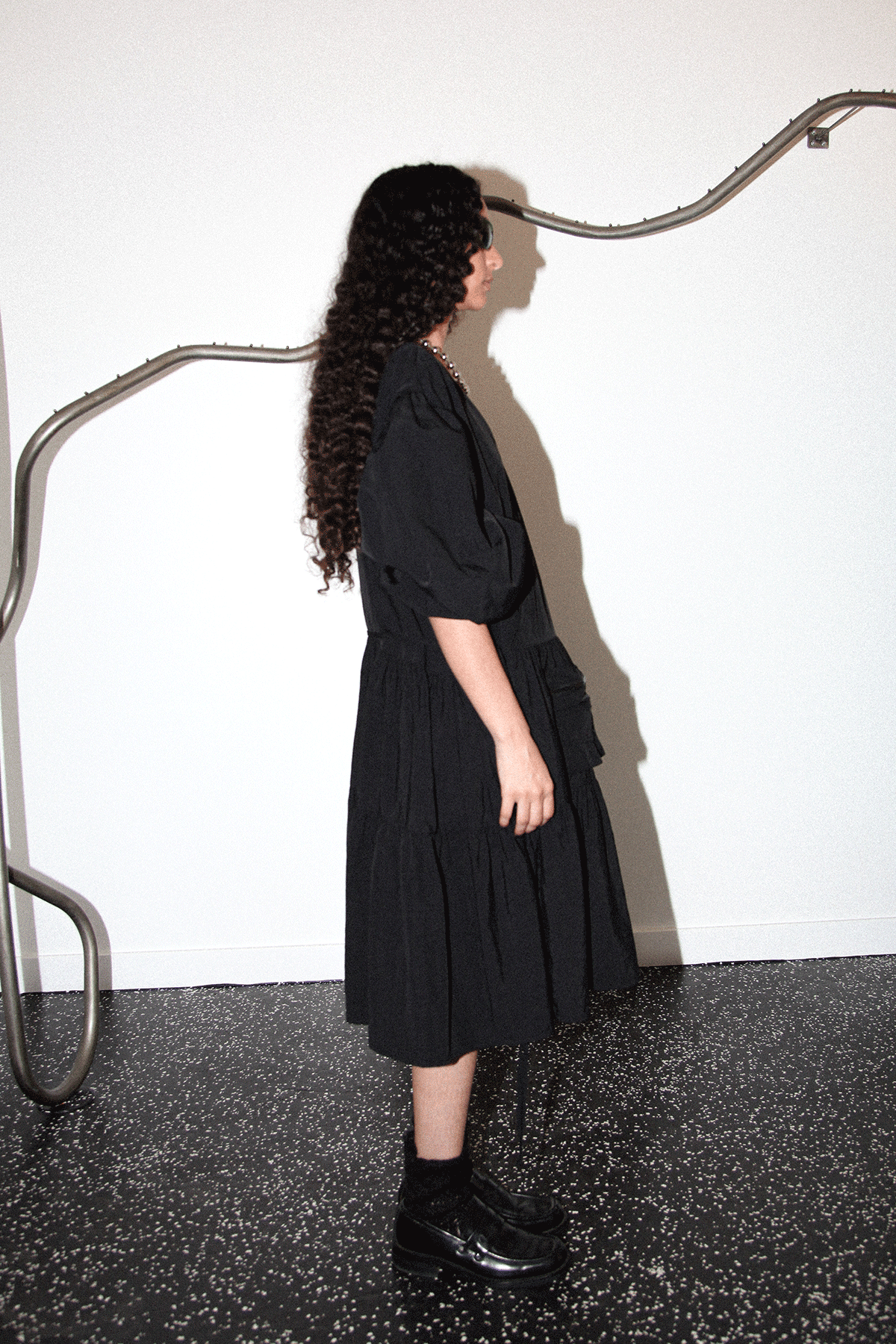 Utility Wrap Dress in Black